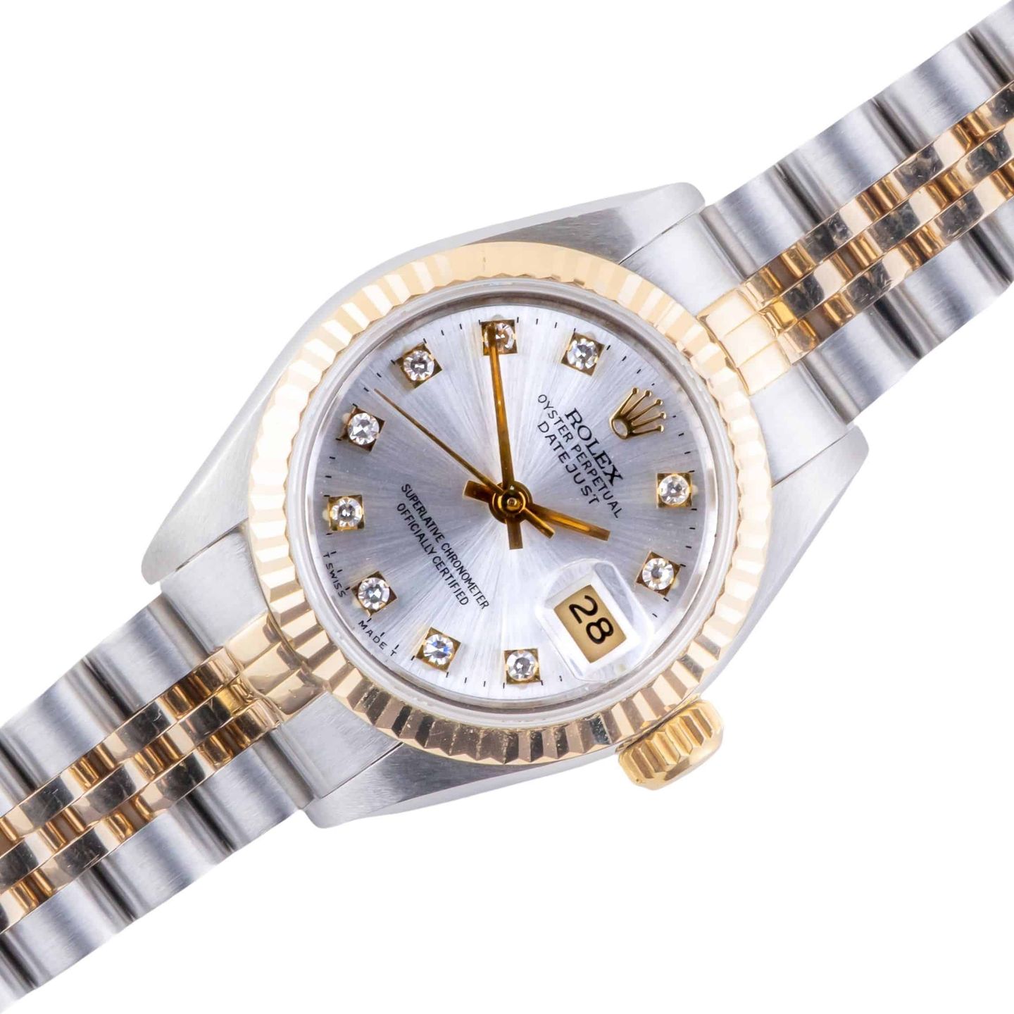Rolex Lady-Datejust 69173 (1991) - Silver dial 26 mm Gold/Steel case (1/8)