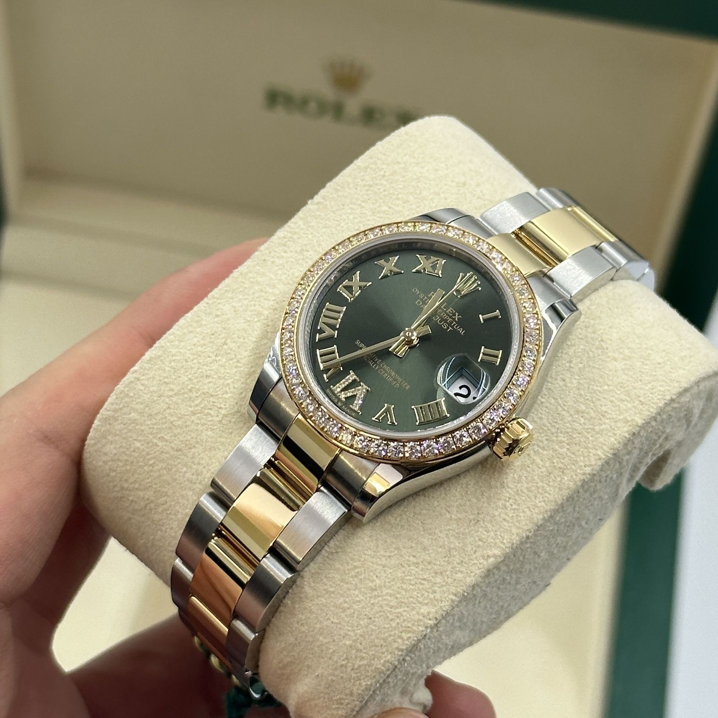 Rolex Datejust 31 278383RBR (2024) - Green dial 31 mm Steel case (8/8)