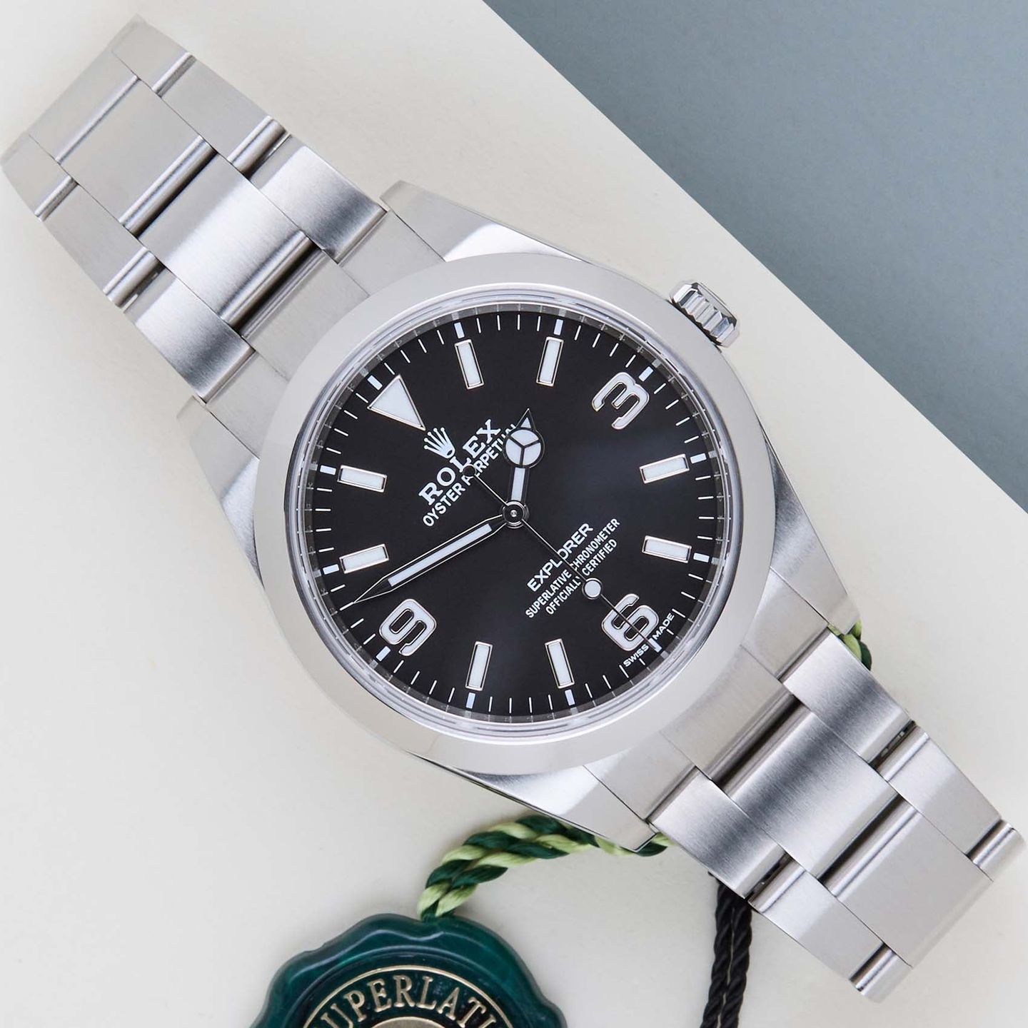 Rolex Explorer 214270 (2020) - Zwart wijzerplaat 39mm Staal (1/8)