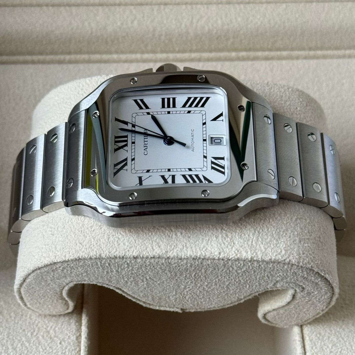 Cartier Santos WSSA0018 (2023) - Silver dial 40 mm Steel case (5/7)