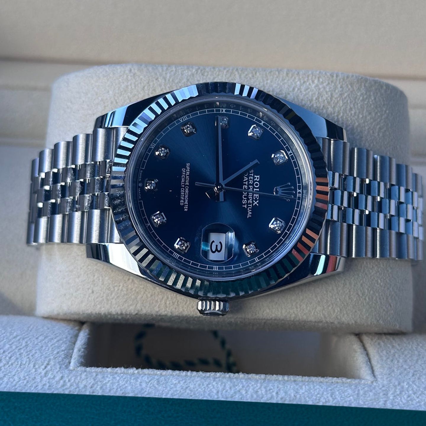 Rolex Datejust 41 126334 (2025) - Blauw wijzerplaat 41mm Staal (3/5)