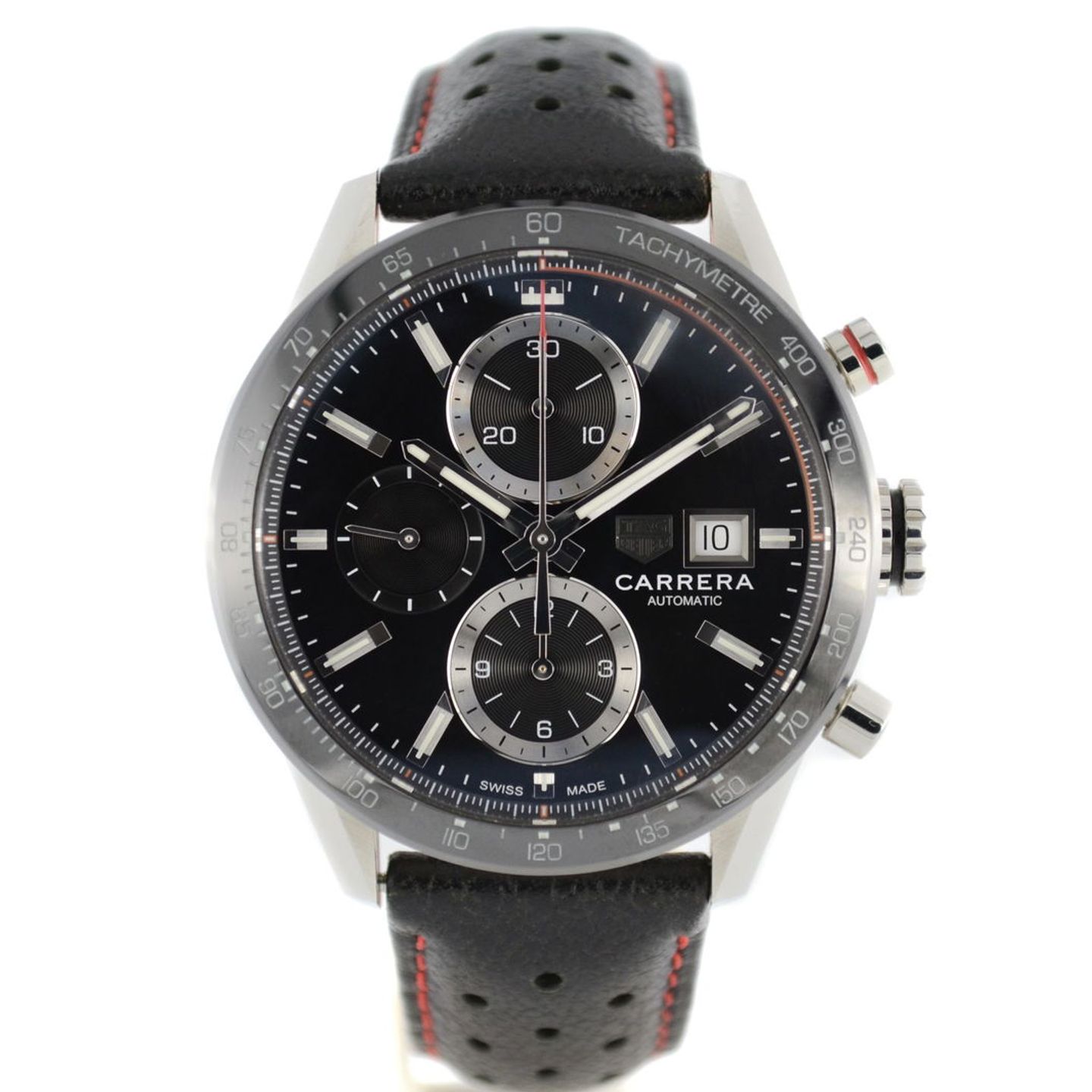 TAG Heuer Carrera CBM2110 (2022) - Zwart wijzerplaat 41mm Staal (1/7)
