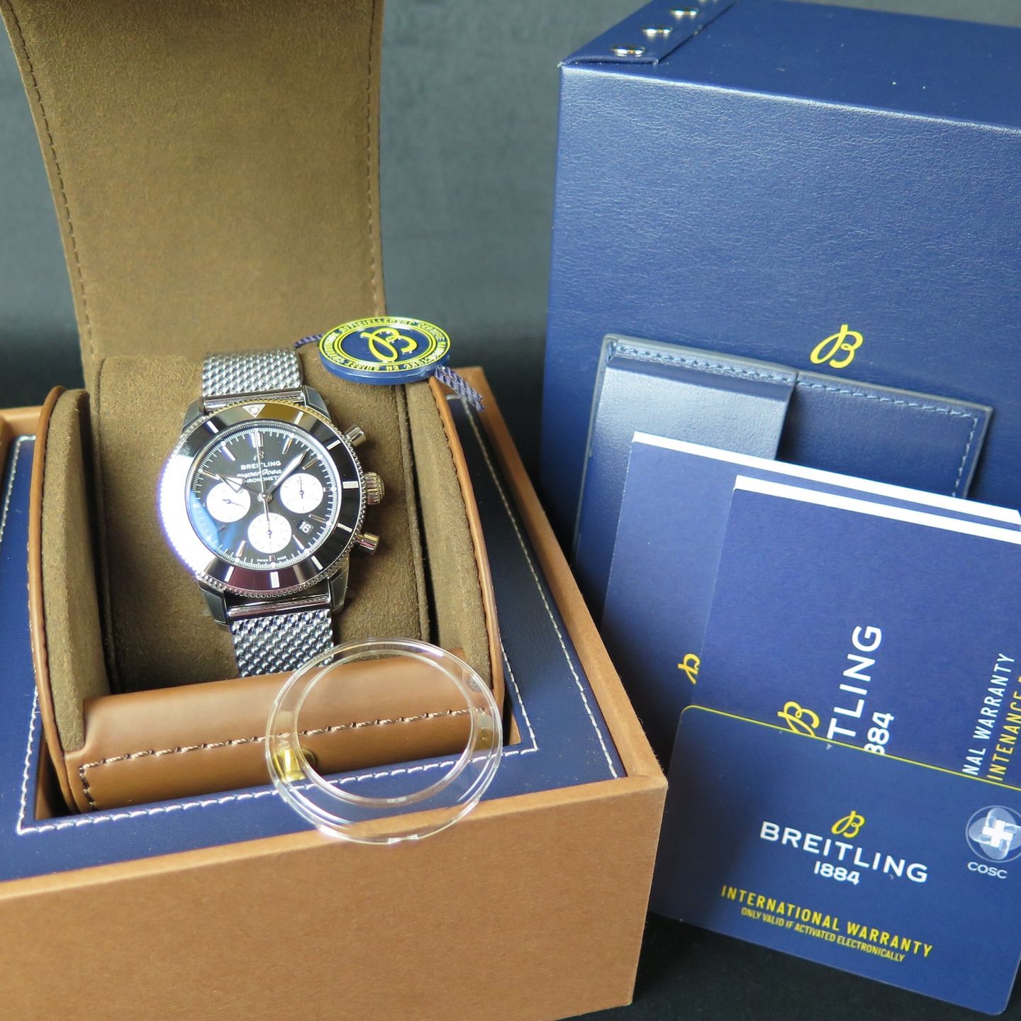 Breitling Superocean Heritage II Chronograph AB0162121B1S1 (2024) - Zwart wijzerplaat 44mm Staal (8/8)