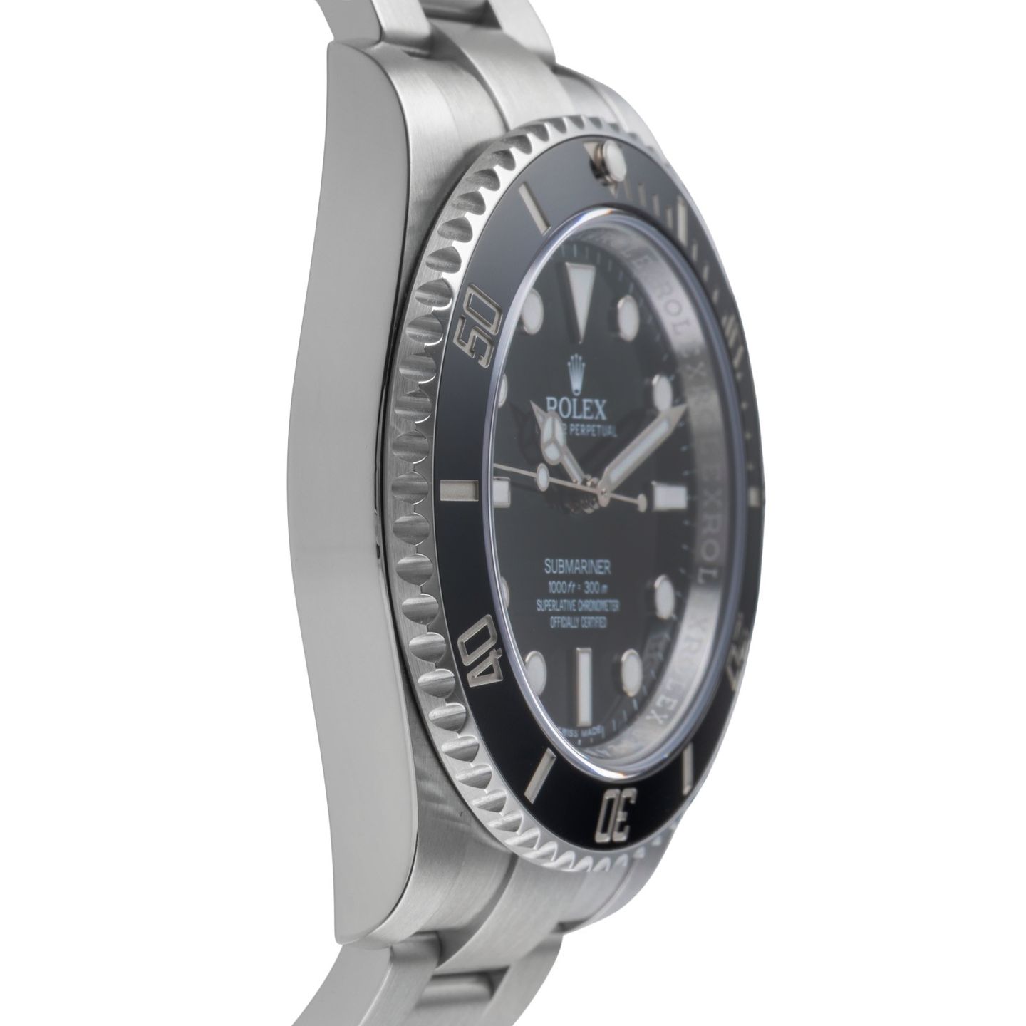 Rolex Submariner No Date 114060 (Unknown (random serial)) - Black dial 40 mm Steel case (7/8)