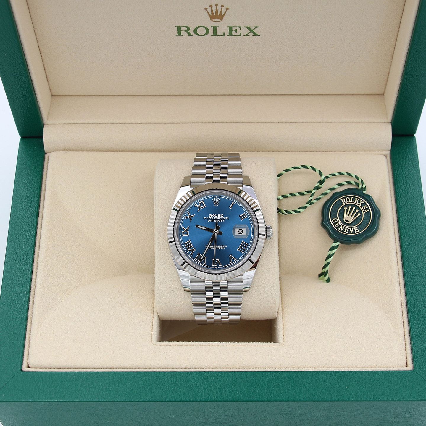 Rolex Datejust 41 126334 (Unknown (random serial)) - Blue dial 41 mm Steel case (1/6)