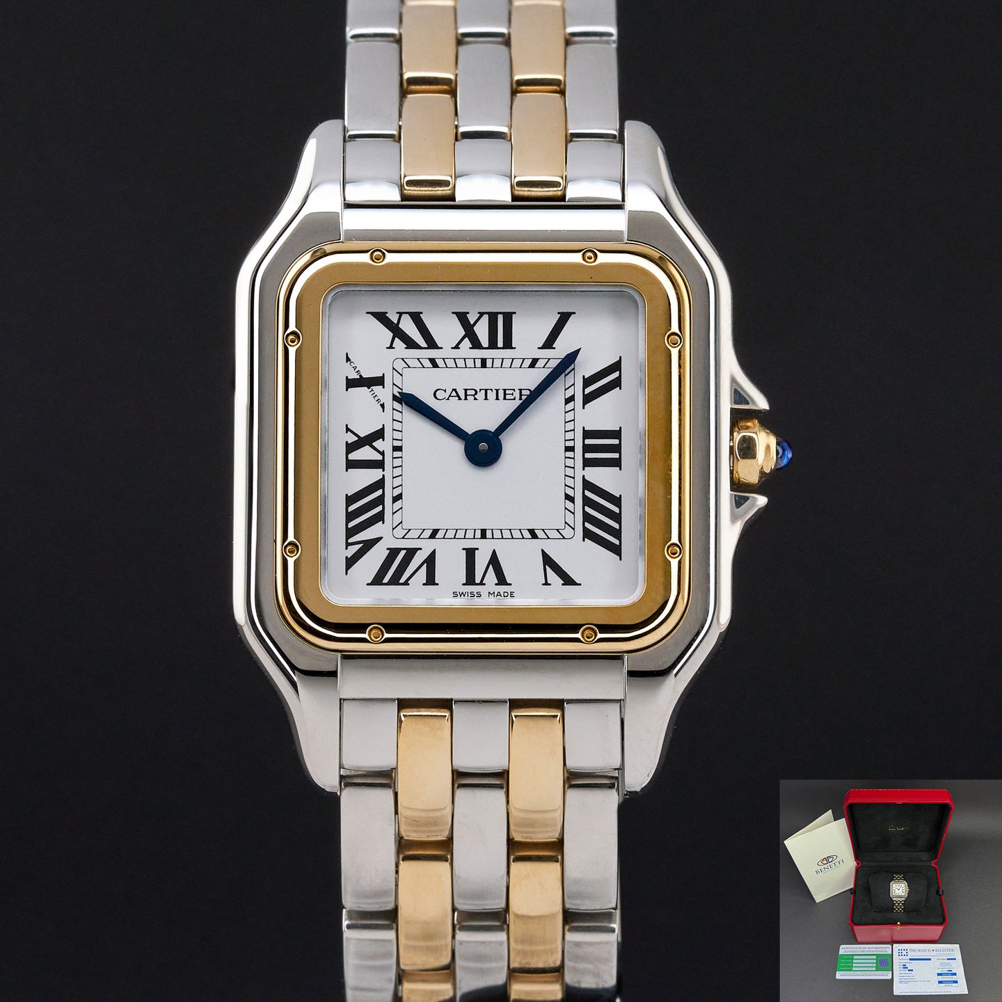 Cartier Panthère W2PN0019 (2025) - White dial 37 mm Gold/Steel case (1/8)