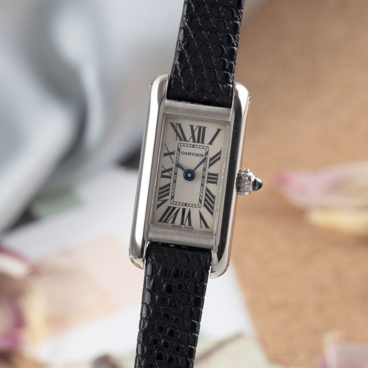 Cartier Tank Louis Cartier W1540856 (1995) - Zilver wijzerplaat 14mm Witgoud (3/8)