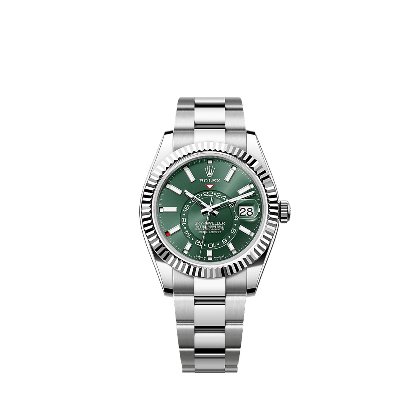 Rolex Sky-Dweller 336934 (2025) - Groen wijzerplaat 42mm Goud/Staal (3/3)
