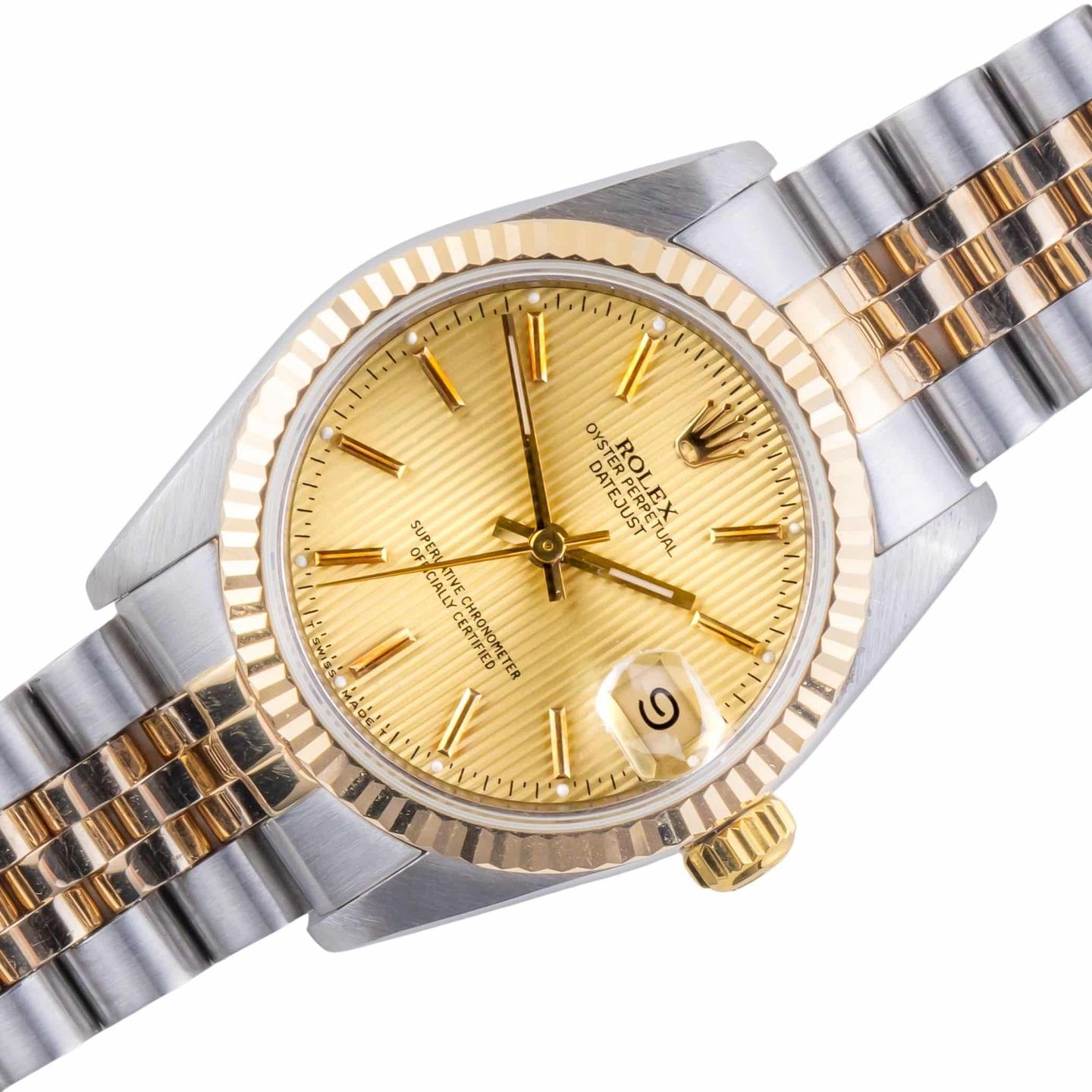 Rolex Datejust 31 68273 (1988) - Champagne dial 31 mm Gold/Steel case (1/8)