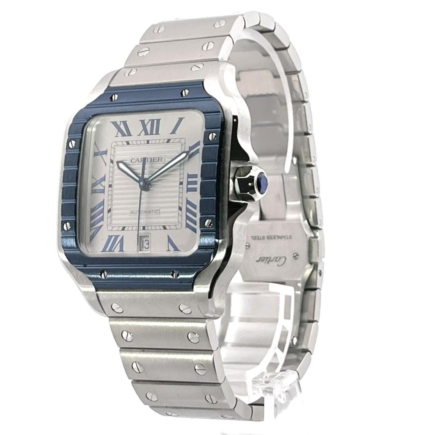 Cartier Santos WSSA0047 (2024) - Grey dial 40 mm Steel case (3/8)