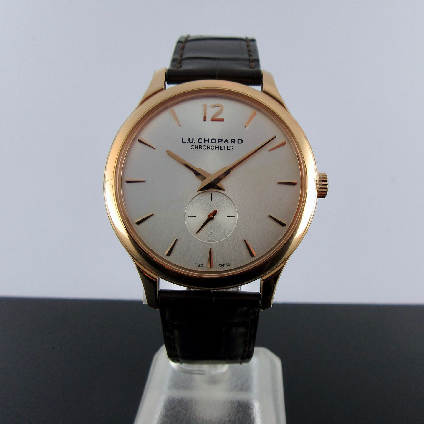 Chopard L.U.C 161948-5001 (2024) - Silver dial 40 mm Rose Gold case (1/8)