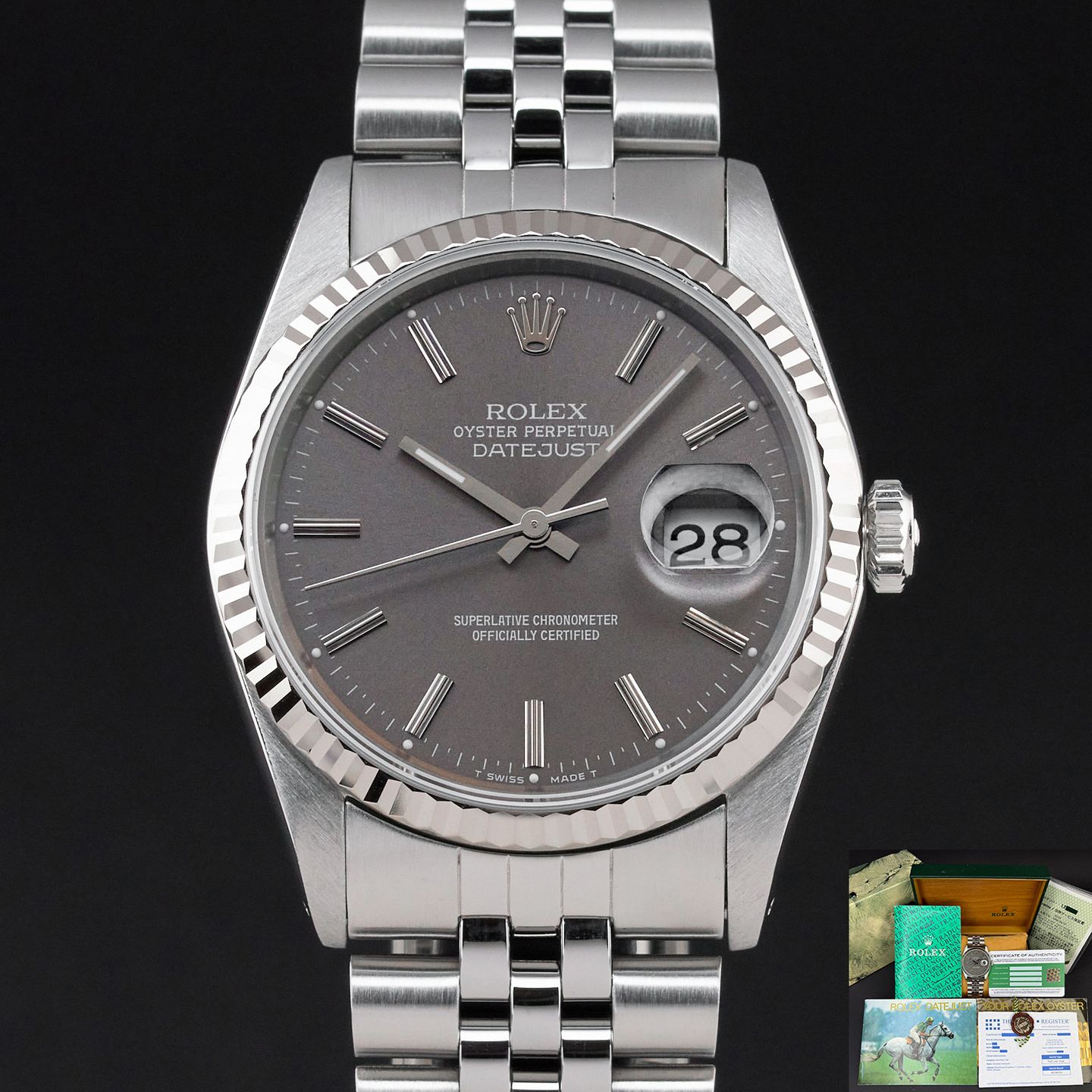 Rolex Datejust 36 16234 (1989) - 36mm Staal (1/8)