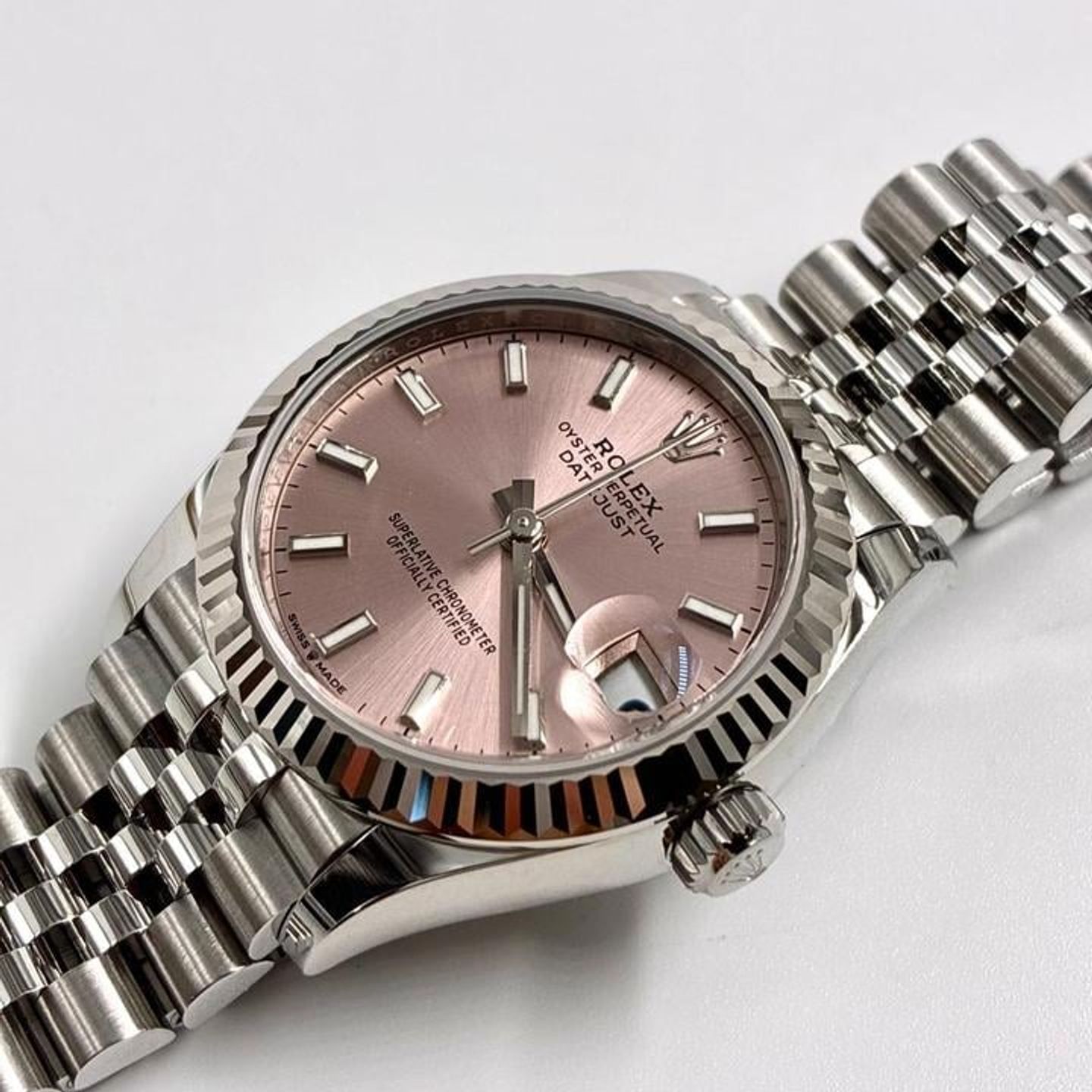 Rolex Datejust 278274 (2026) - Pink dial 31 mm Steel case (4/6)