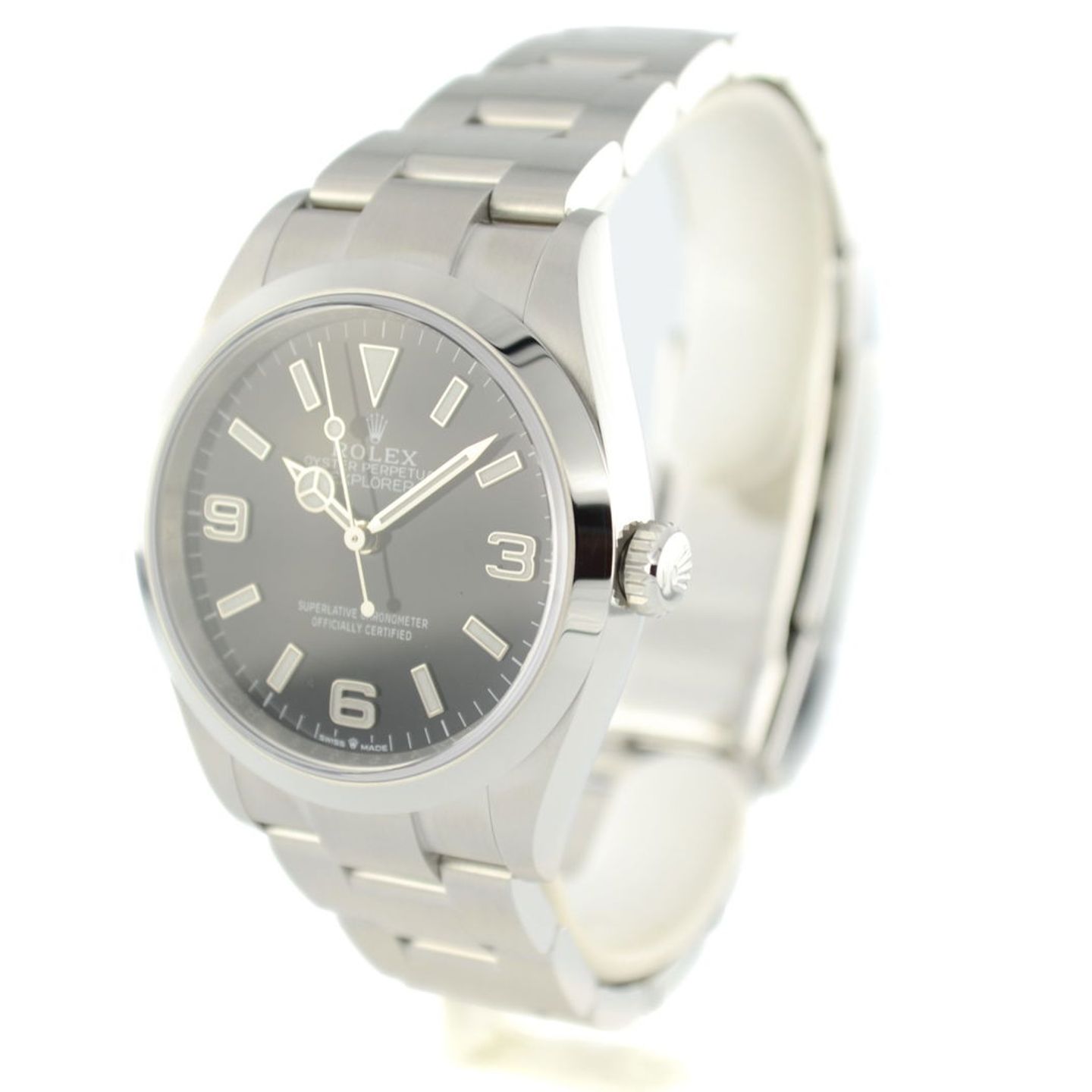 Rolex Explorer 124270 (2024) - Zwart wijzerplaat 36mm Staal (2/7)