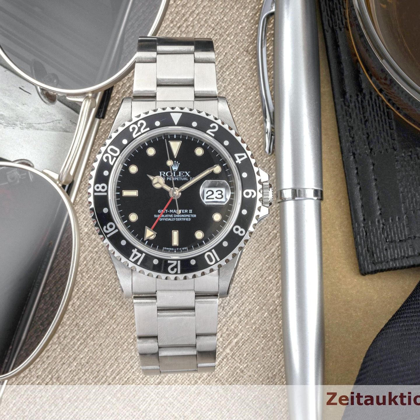Rolex GMT-Master II 16710 (1997) - 40mm Staal (1/8)