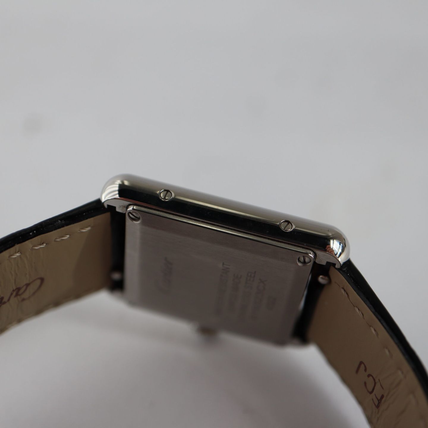 Cartier Tank WSTA0071 (2023) - Zwart wijzerplaat 22mm Staal (8/8)