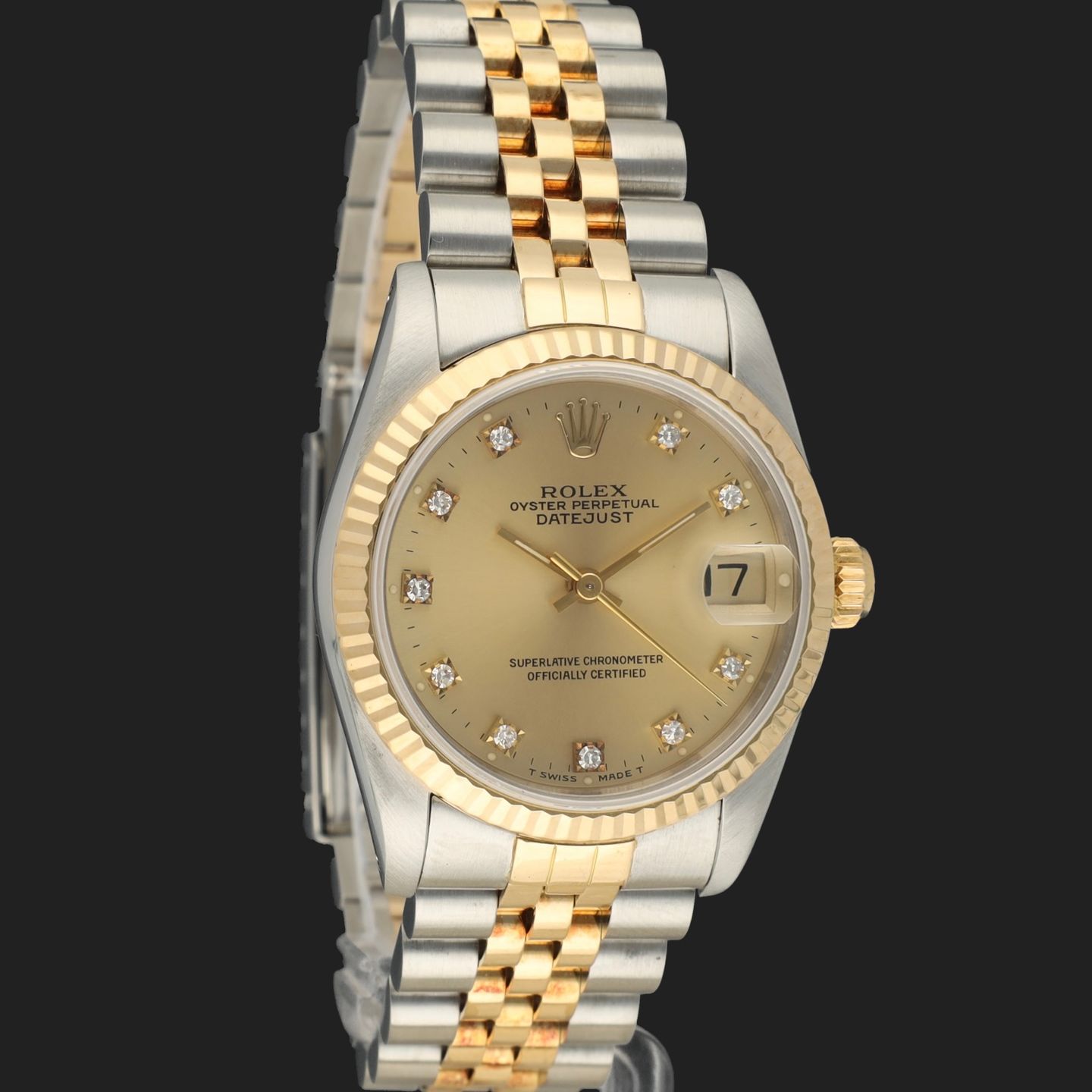 Rolex Datejust 31 68273 (1987) - Champagne dial 31 mm Gold/Steel case (4/8)