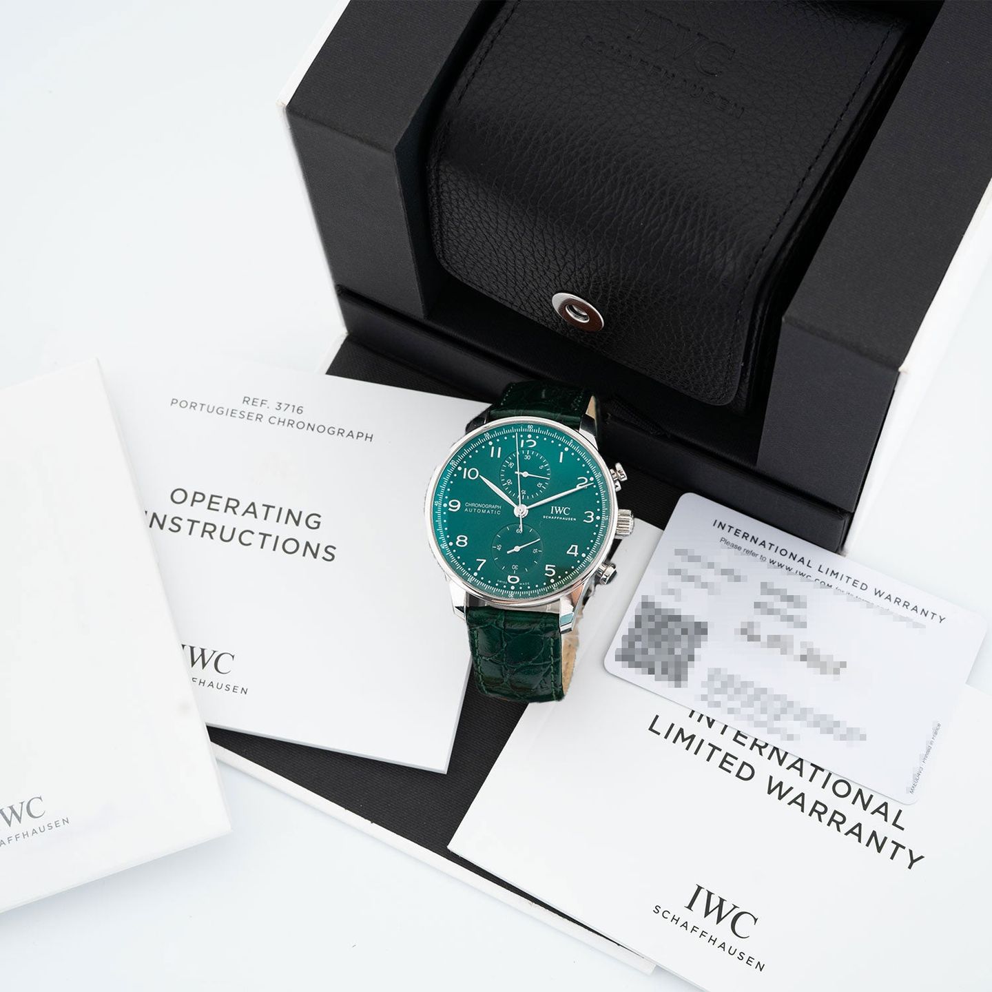 IWC Portuguese Chronograph IW371615 (Onbekend (willekeurig serienummer)) - Groen wijzerplaat 41mm Staal (5/5)