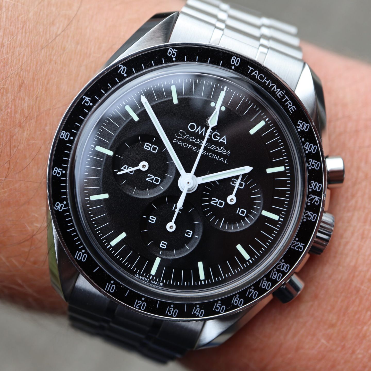 Omega Speedmaster Professional Moonwatch Moonphase 304.33.44.52.03.001 (2019) - Blauw wijzerplaat 44mm Staal (1/8)