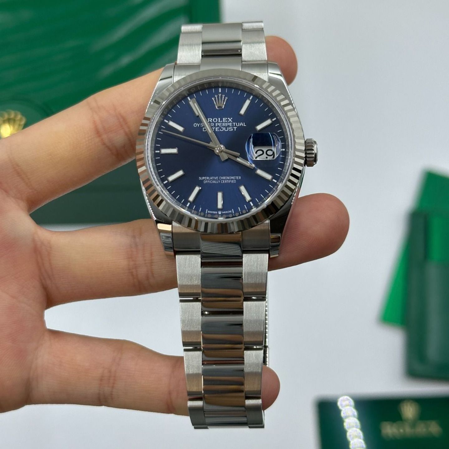 Rolex Datejust 36 126234 (2024) - Blue dial 36 mm Steel case (8/8)