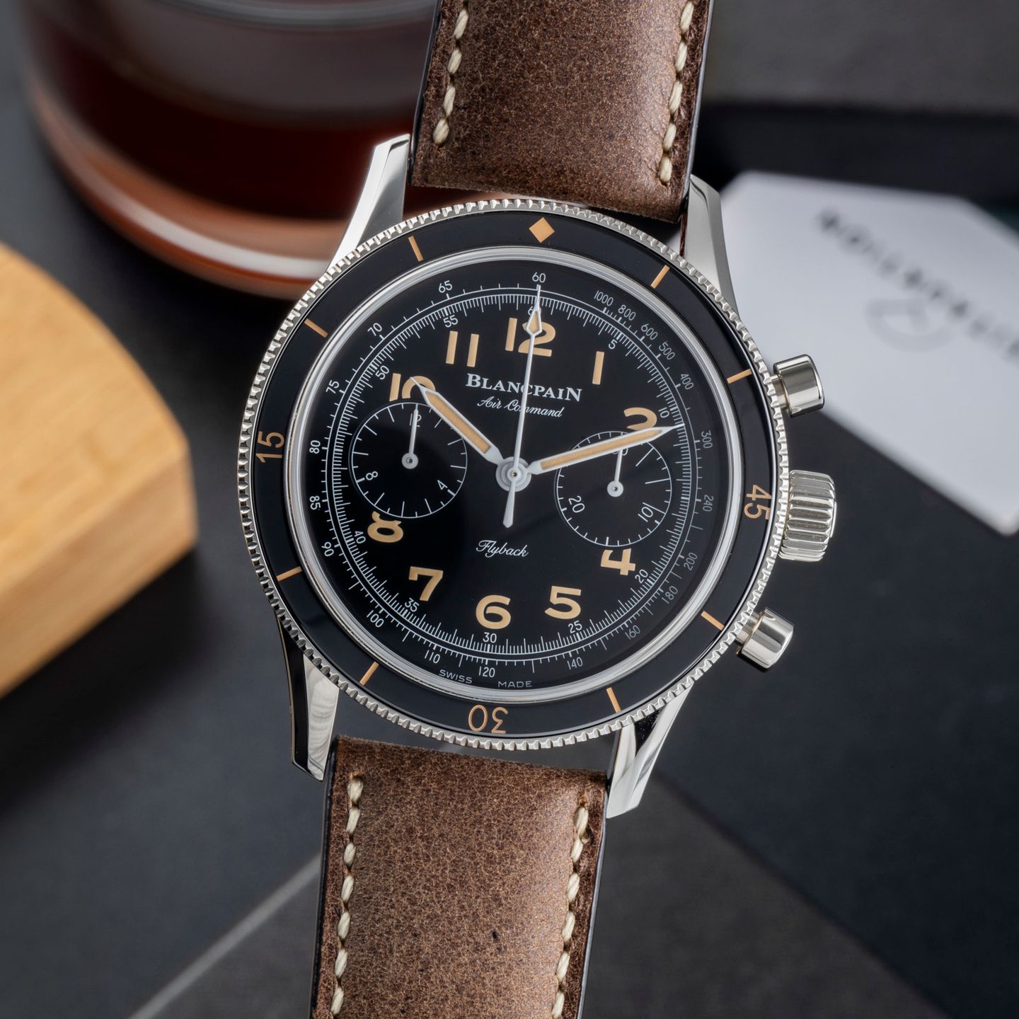 Blancpain Air Command AC01-1130-63A (Onbekend (willekeurig serienummer)) - Zwart wijzerplaat 43mm Staal (3/8)