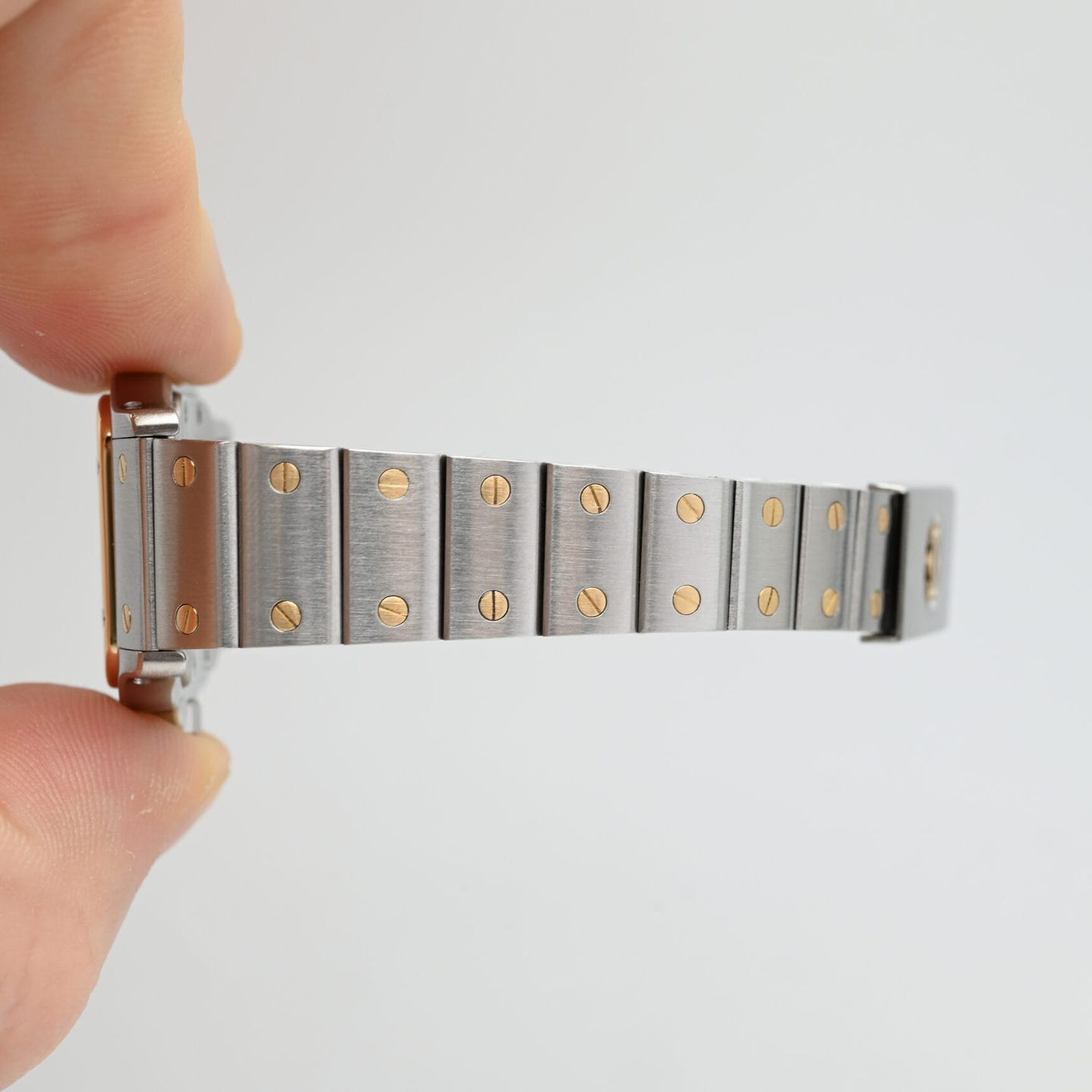 Cartier Santos Galbée 1567 (Unknown (random serial)) - White dial 24 mm Gold/Steel case (8/8)