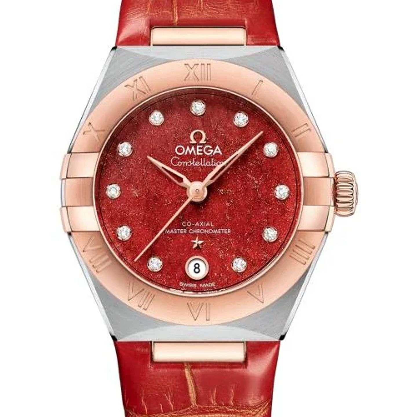 Omega Constellation 131.23.29.20.99.002 (2026) - Rood wijzerplaat 29mm Staal (1/1)