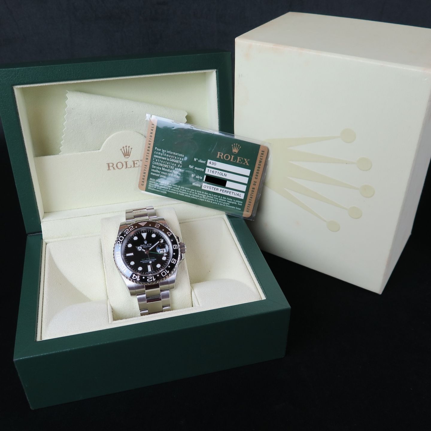 Rolex GMT-Master II 116710LN (2009) - Zwart wijzerplaat 40mm Staal (8/8)