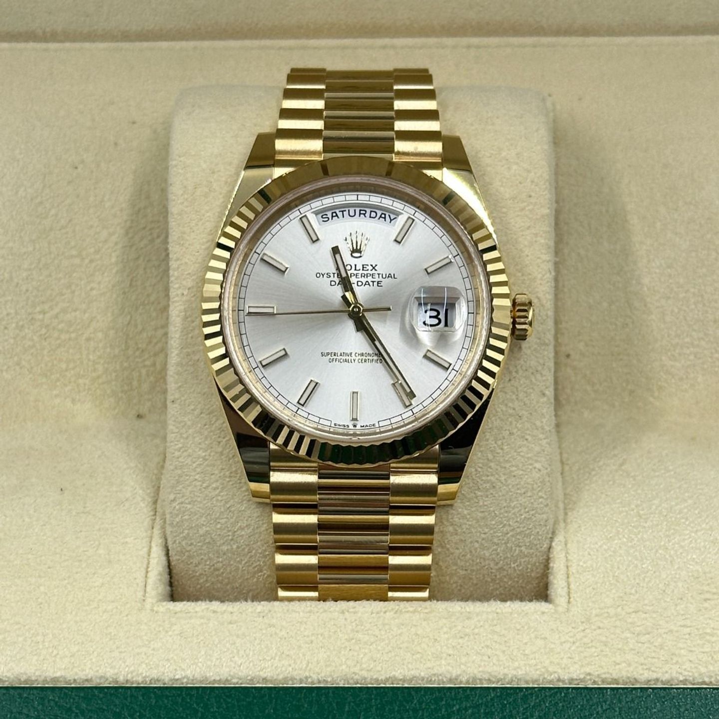 Rolex Day-Date 40 228238 (2023) - Zilver wijzerplaat 40mm Geelgoud (5/8)