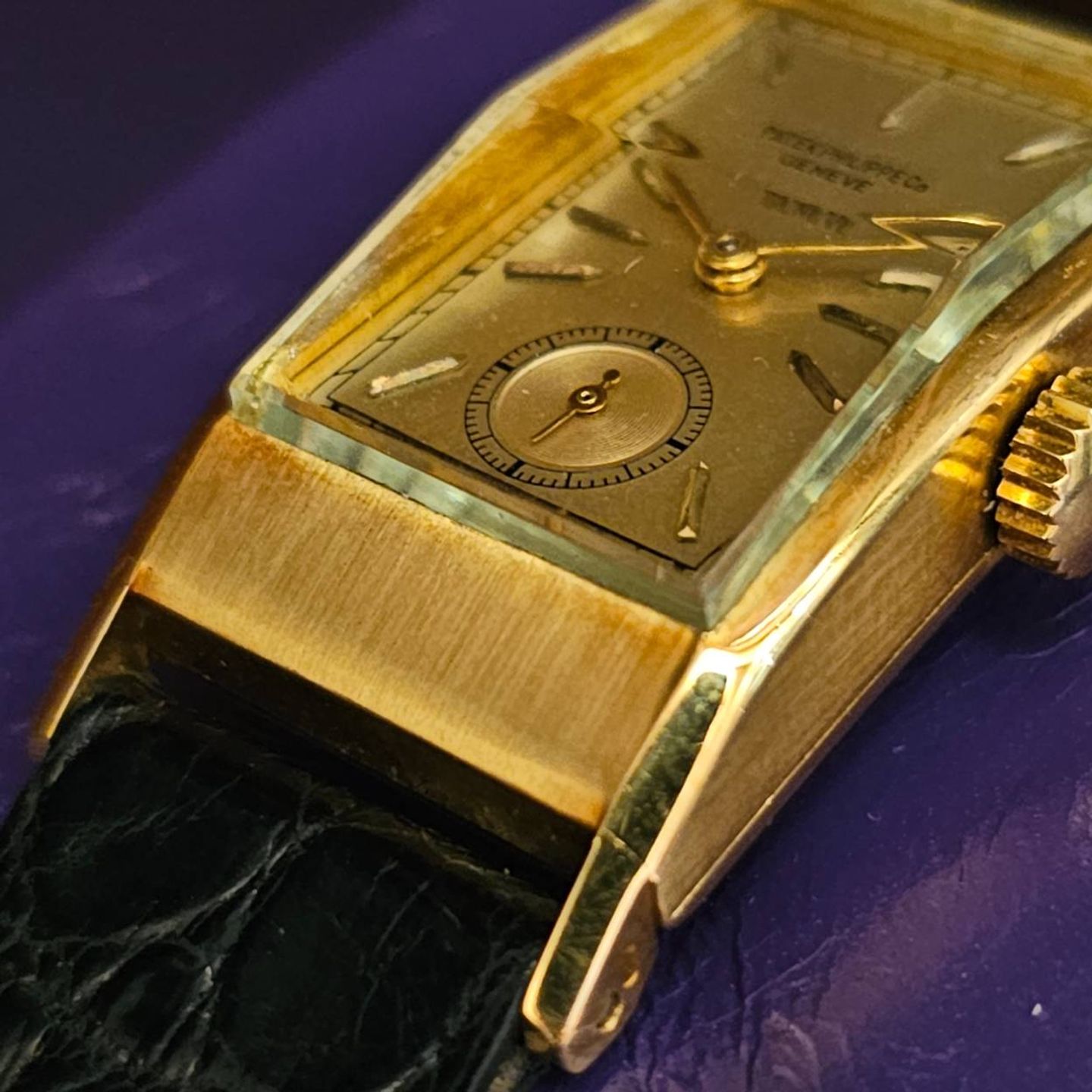 Patek Philippe Vintage 425 (1947) - Gold dial 20 mm Yellow Gold case (2/5)