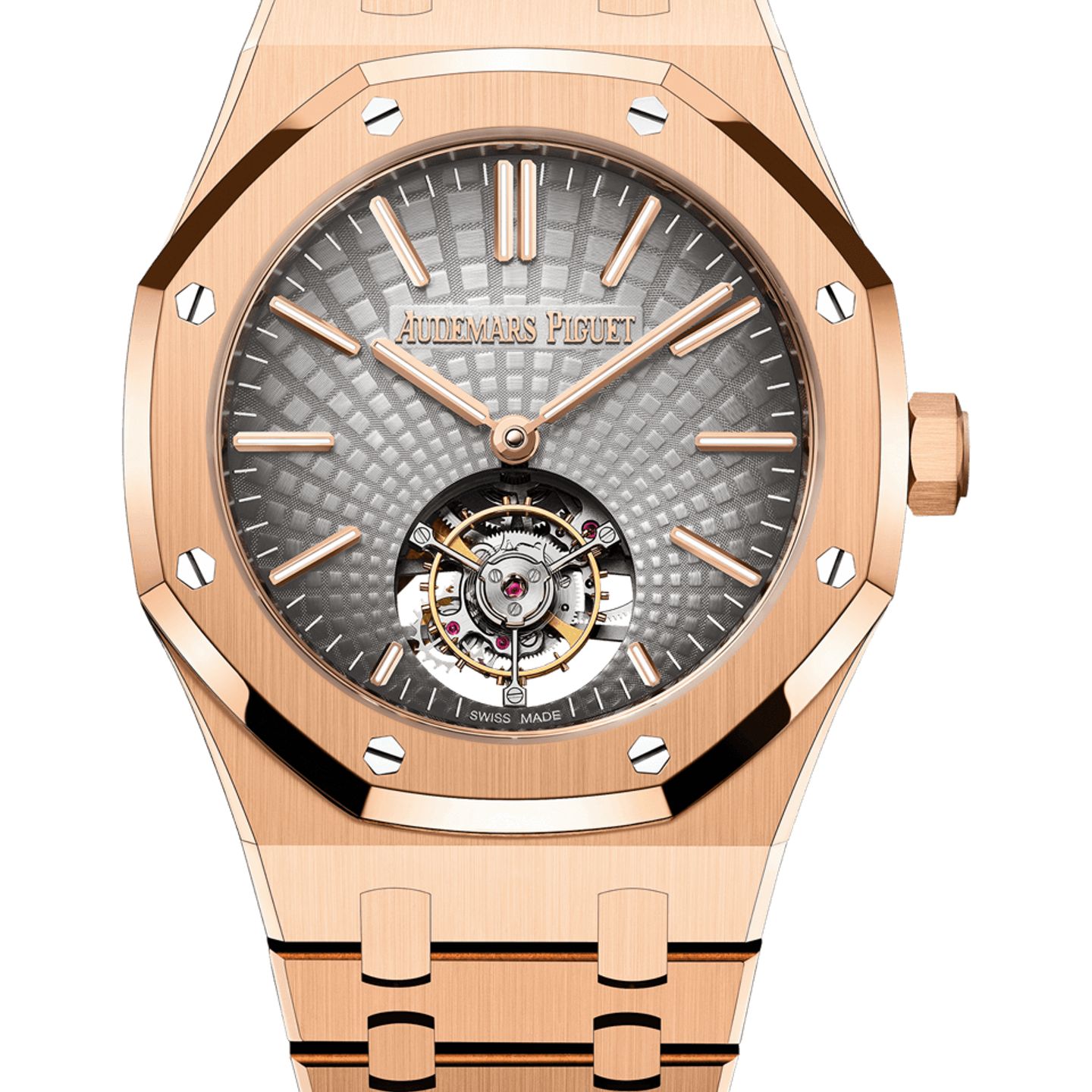Audemars Piguet Royal Oak Tourbillon 26530OR.OO.1220OR.01 (2025) - Grijs wijzerplaat 41mm Roségoud (1/1)