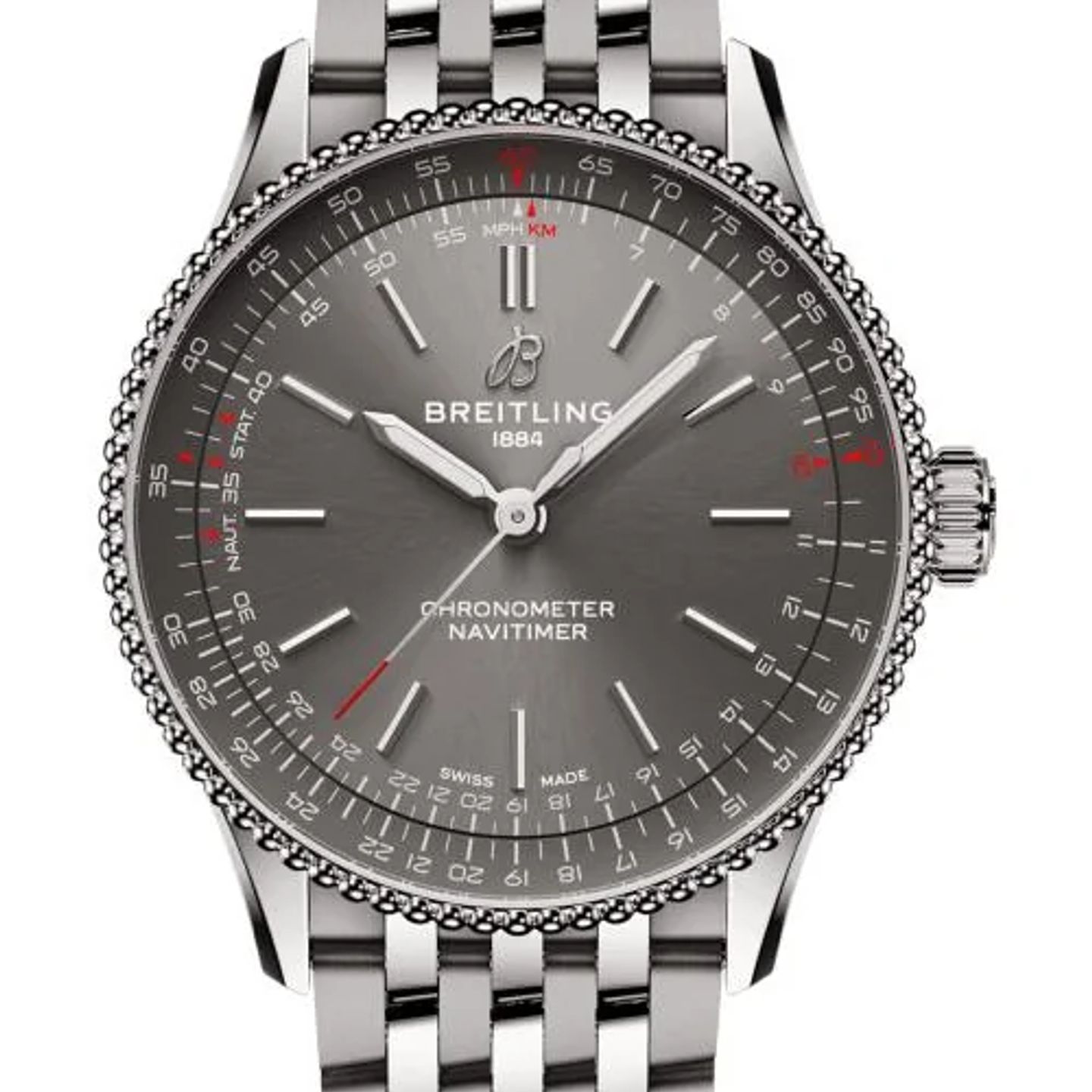 Breitling Navitimer A17327381B1A1 (2026) - Grijs wijzerplaat 36mm Staal (1/1)