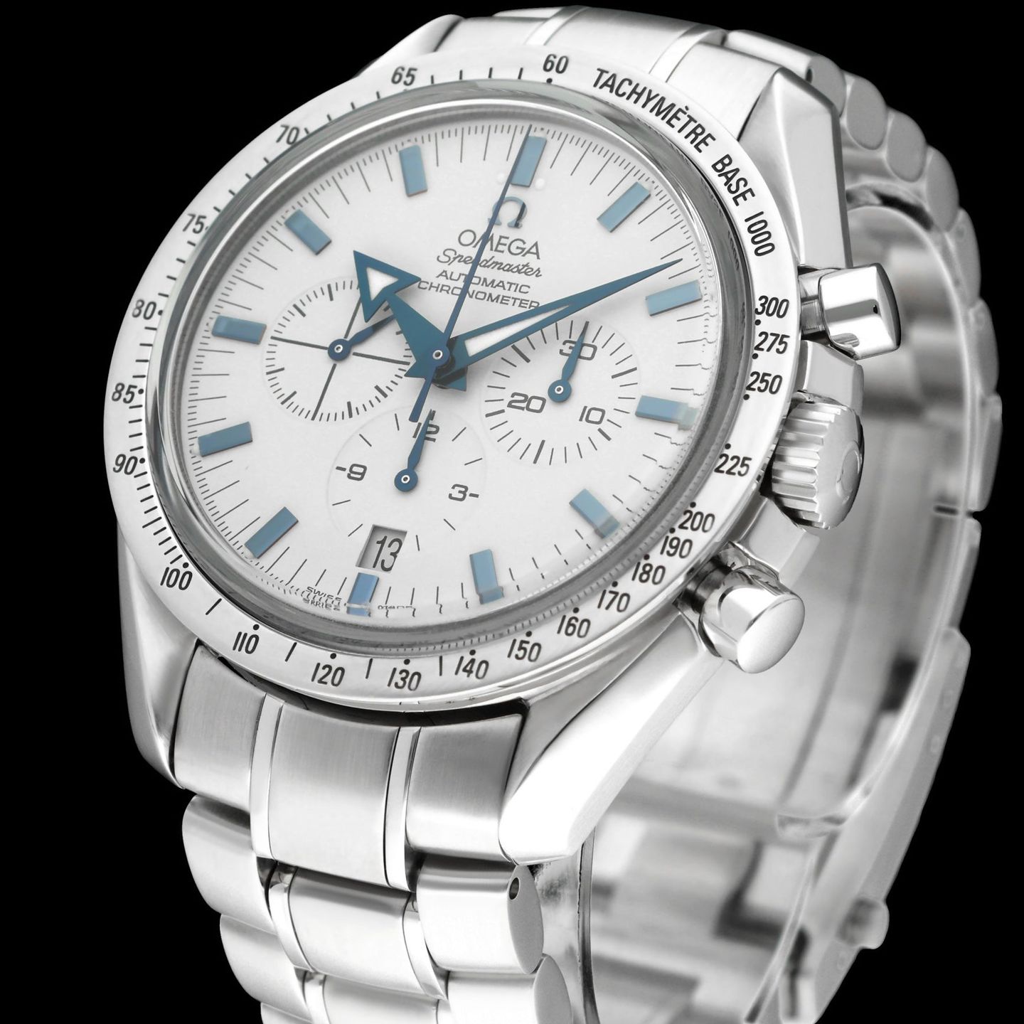 Omega Speedmaster Broad Arrow 3551.50.00 (2002) - Zwart wijzerplaat 42mm Staal (7/8)