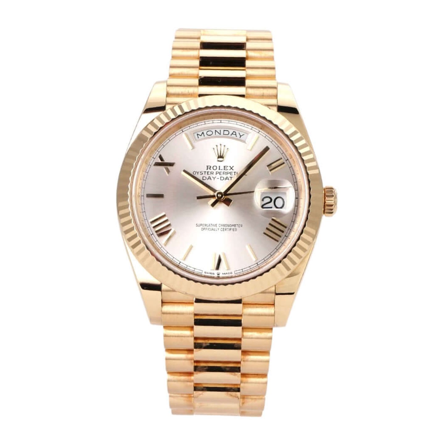 Rolex Day-Date 40 228238 (2021) - Silver dial 40 mm Yellow Gold case (2/8)