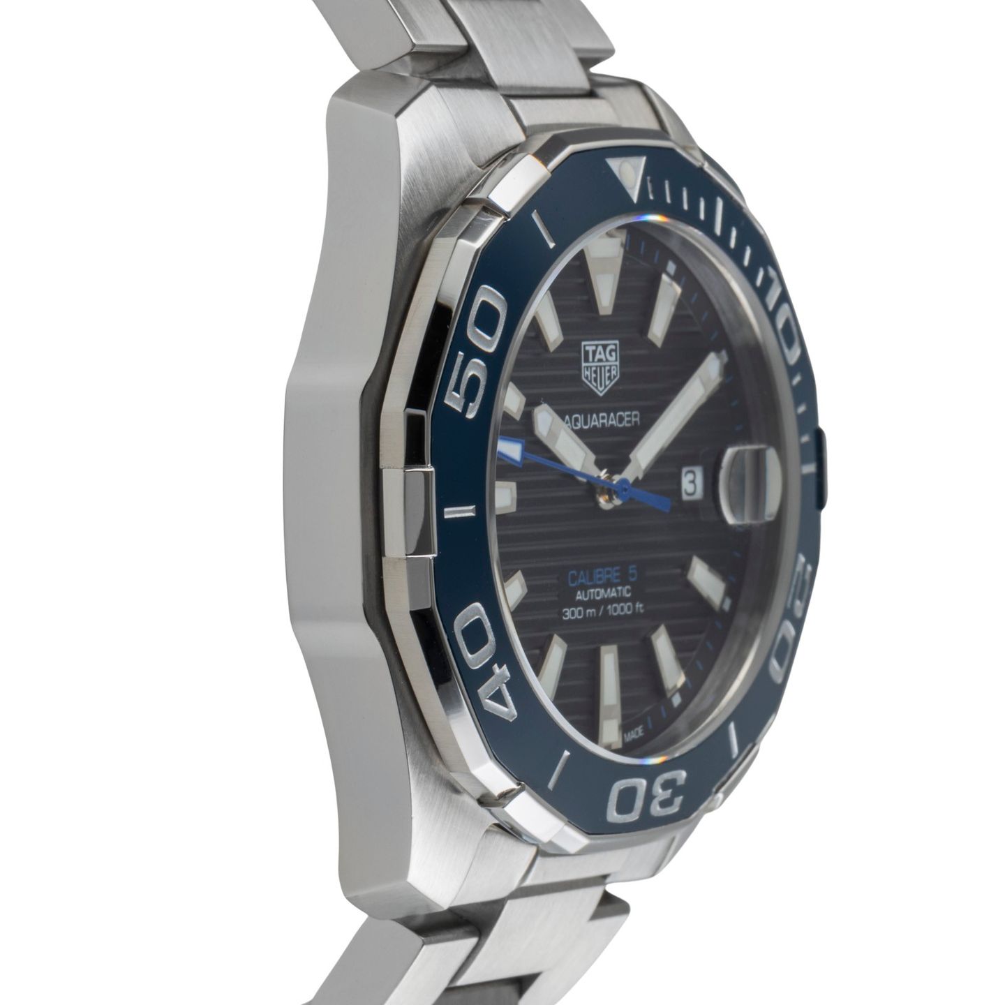 TAG Heuer Aquaracer 300M WAY201C.FC6395 (2017) - Zwart wijzerplaat 43mm Staal (7/8)