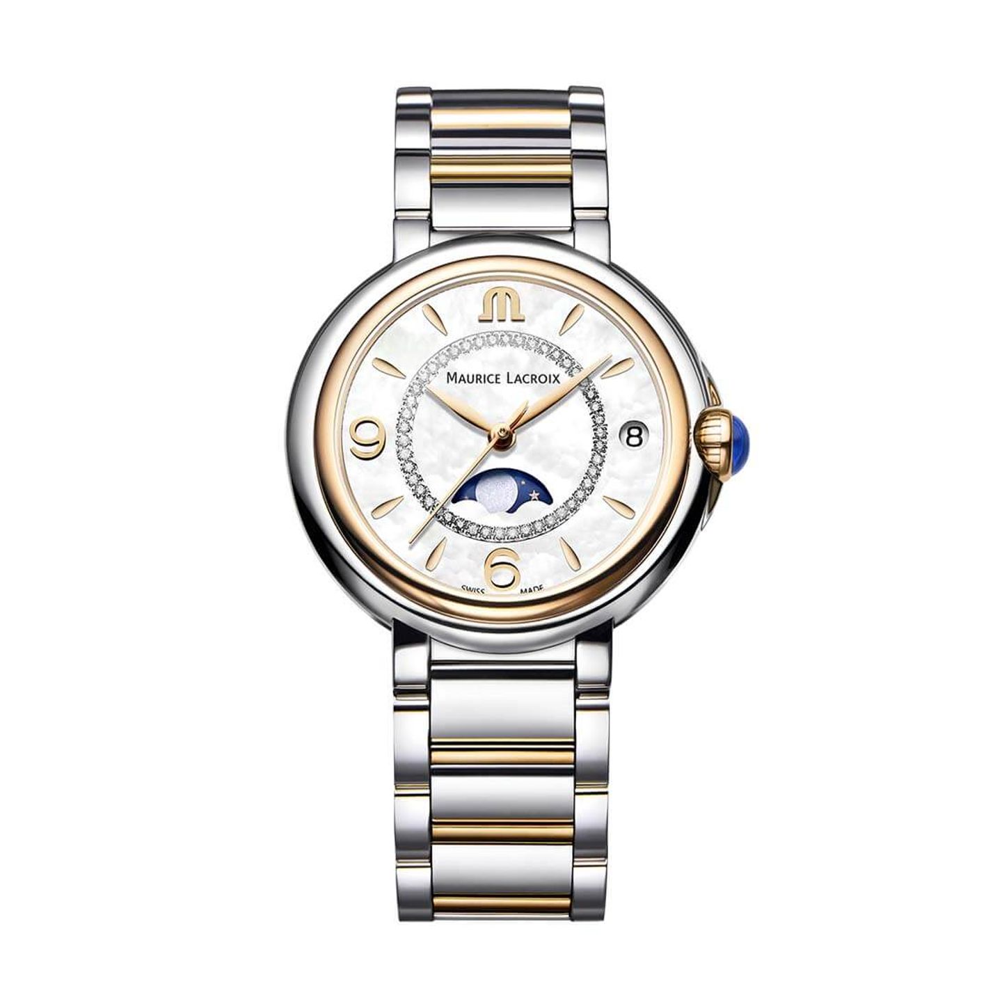 Maurice Lacroix Fiaba FA1084-PVP13-150-1 (2023) - Pearl dial 32 mm Gold/Steel case (3/3)