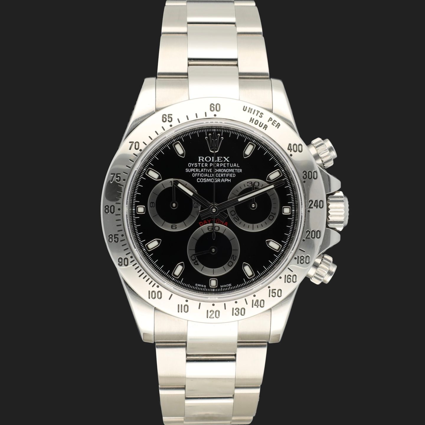 Rolex Daytona 116520 (2013) - Zwart wijzerplaat 40mm Staal (3/8)