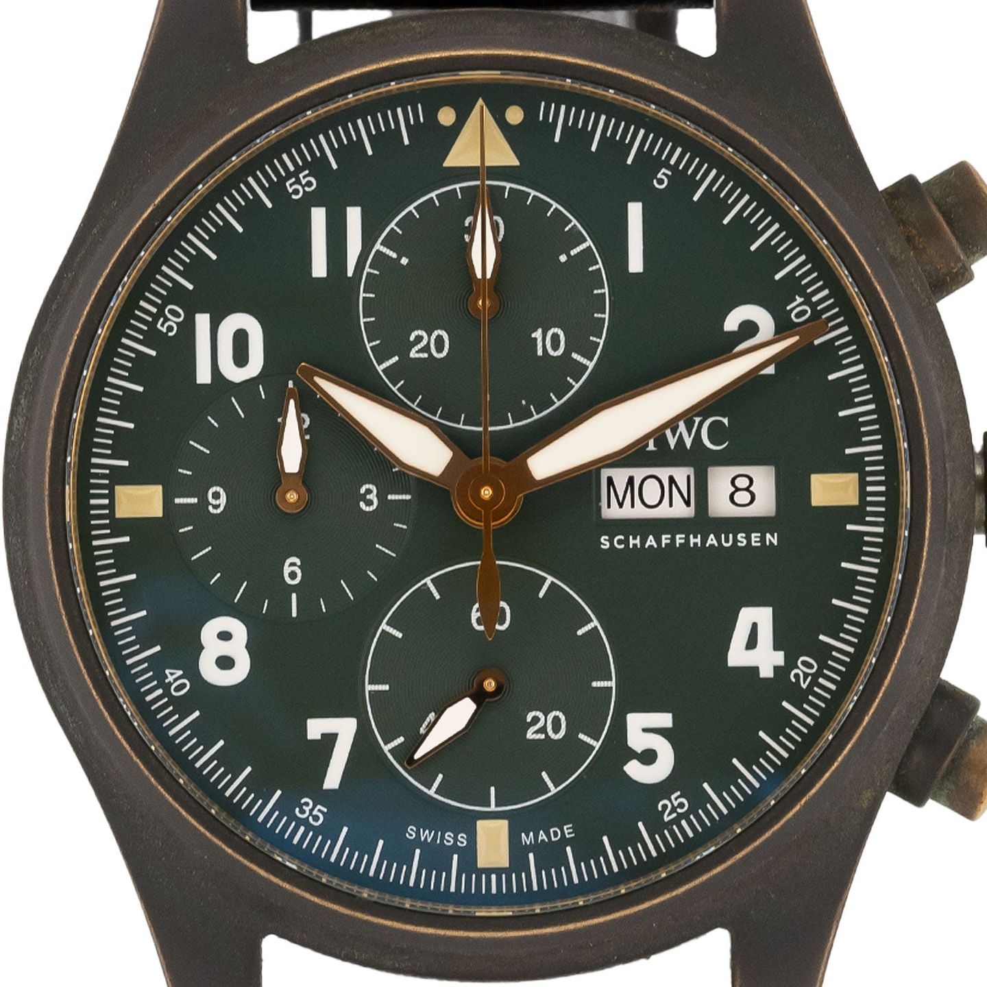 IWC Pilot Spitfire Chronograph IW387902 (2020) - Groen wijzerplaat 41mm Brons (2/5)