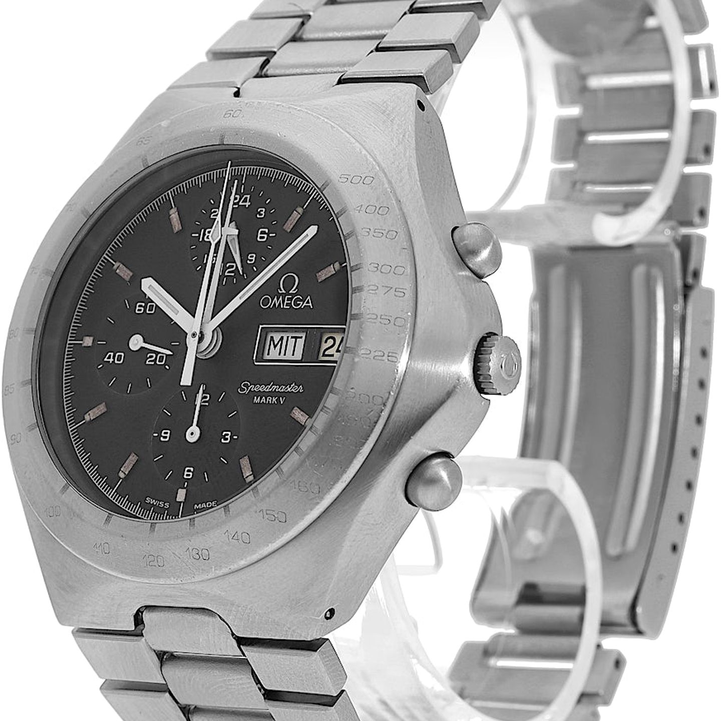 Omega Speedmaster 376.0806 (1985) - Black dial Steel case (3/5)