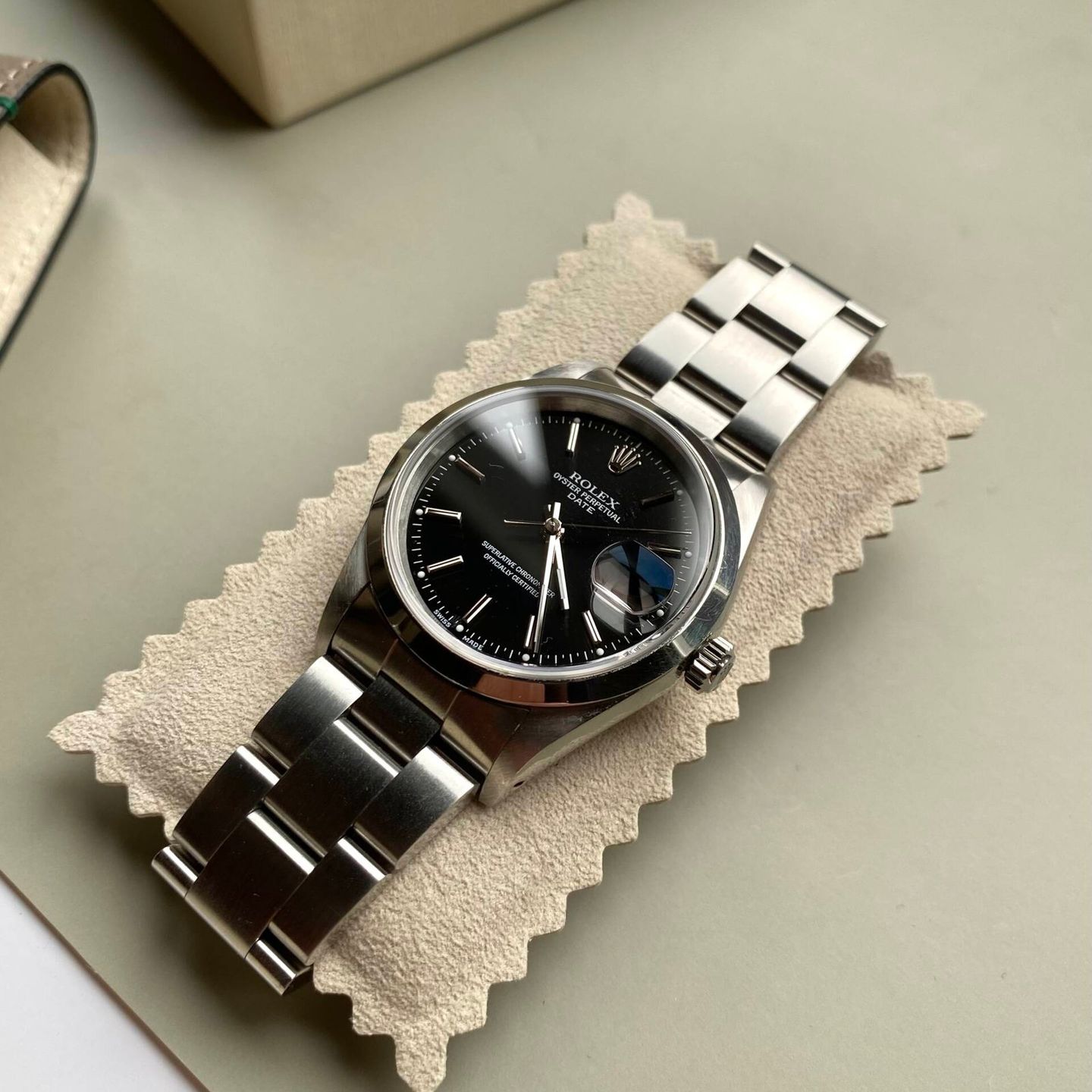 Rolex Oyster Perpetual Date 15200 (1991) - 34mm Staal (5/8)