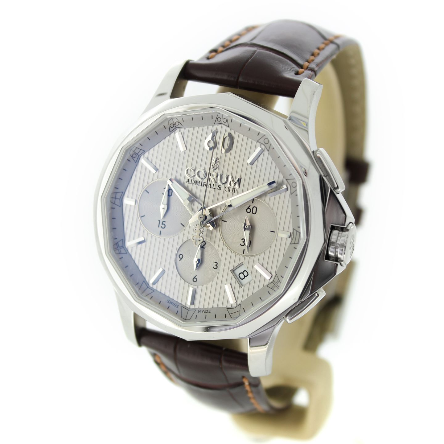 Corum Admiral's Cup Legend 42 984.101.20/0F01 FH10 (Onbekend (willekeurig serienummer)) - Zilver wijzerplaat 45mm Staal (4/7)