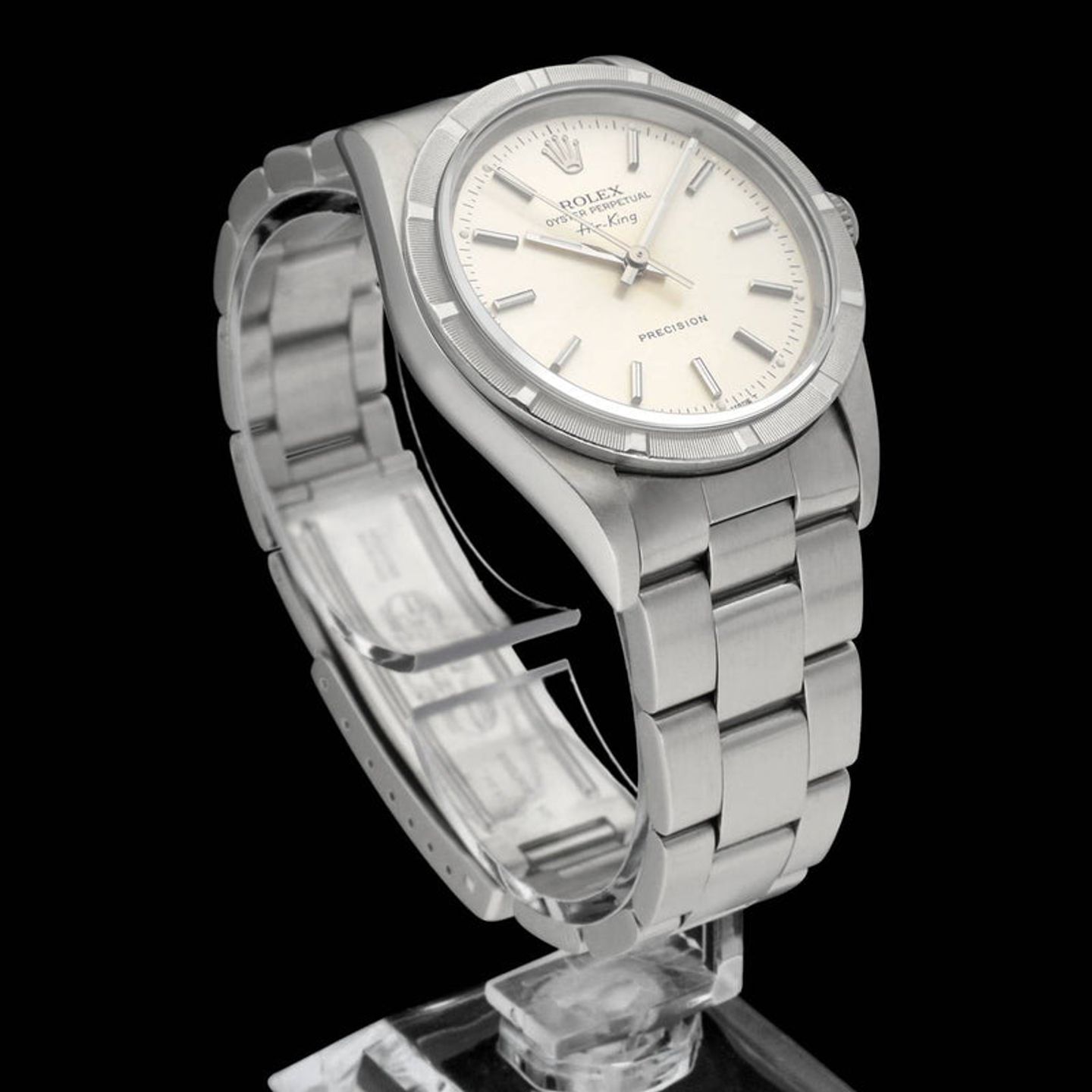 Rolex Air-King 14010 (1995) - Silver dial 34 mm Steel case (5/7)