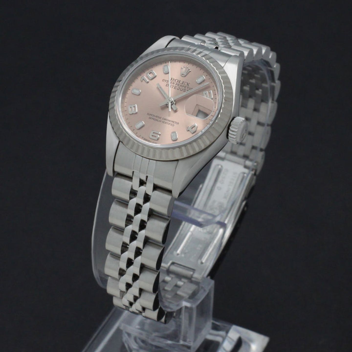 Rolex Lady-Datejust 69174 (1999) - Roze wijzerplaat 26mm Staal (5/7)