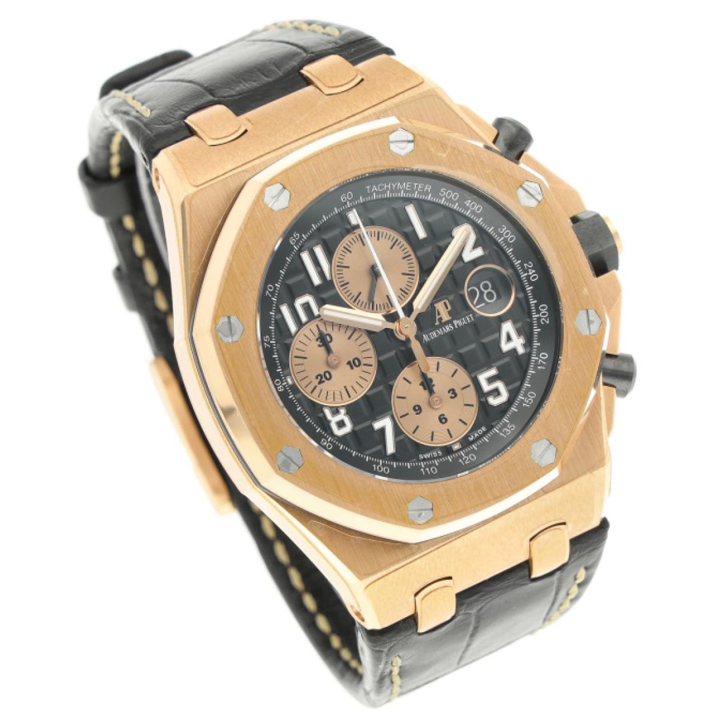 Audemars Piguet Royal Oak Offshore Chronograph 26470OR.OO.A002CR.02 (2021) - Black dial 42 mm Rose Gold case (3/8)
