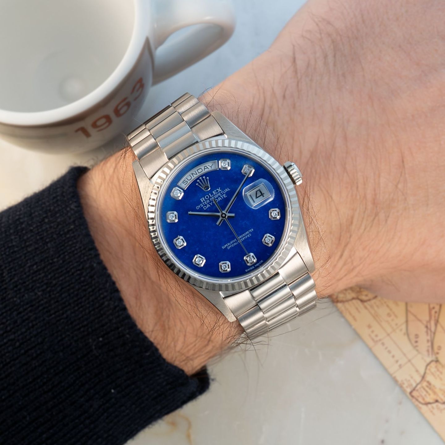 Rolex Day-Date 36 18239 (1993) - 36 mm White Gold case (2/8)