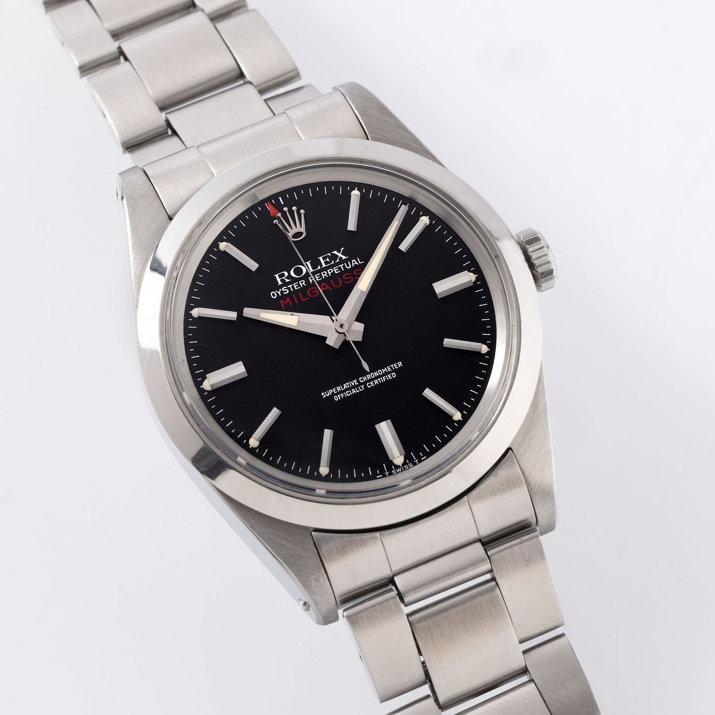 Rolex Milgauss 1019 (1971) - Zwart wijzerplaat 38mm Staal (4/8)