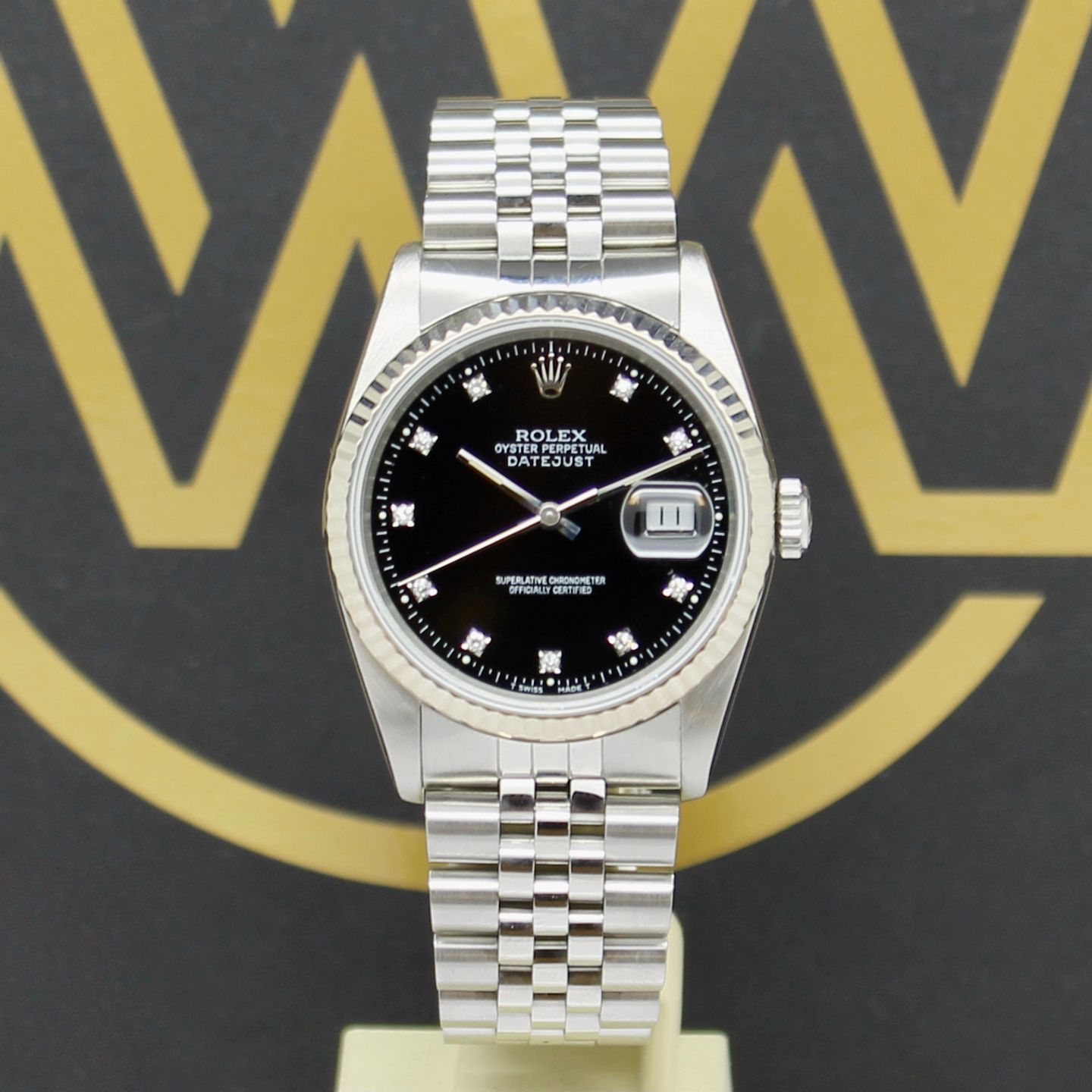 Rolex Datejust 36 16234 (1990) - Black dial 36 mm Steel case (1/6)