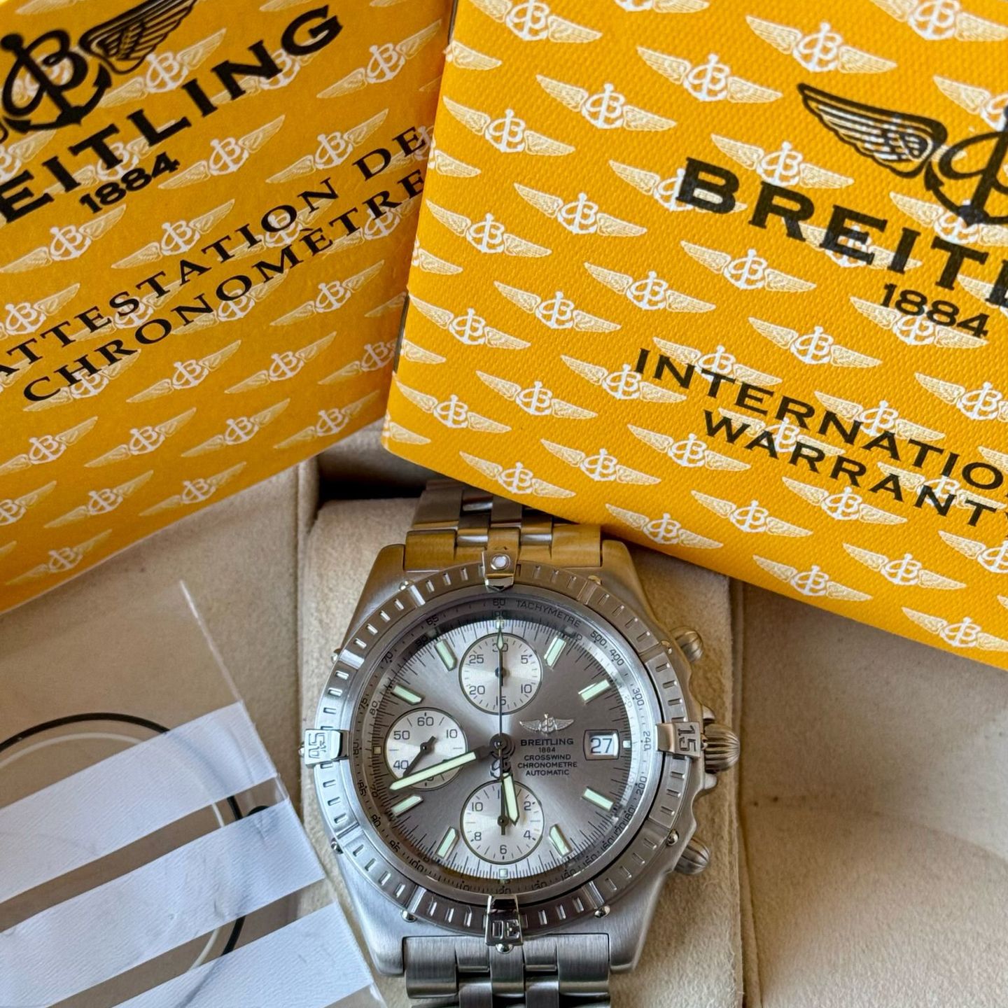 Breitling Crosswind Racing A13355 (2003) - Silver dial 43 mm Steel case (7/7)