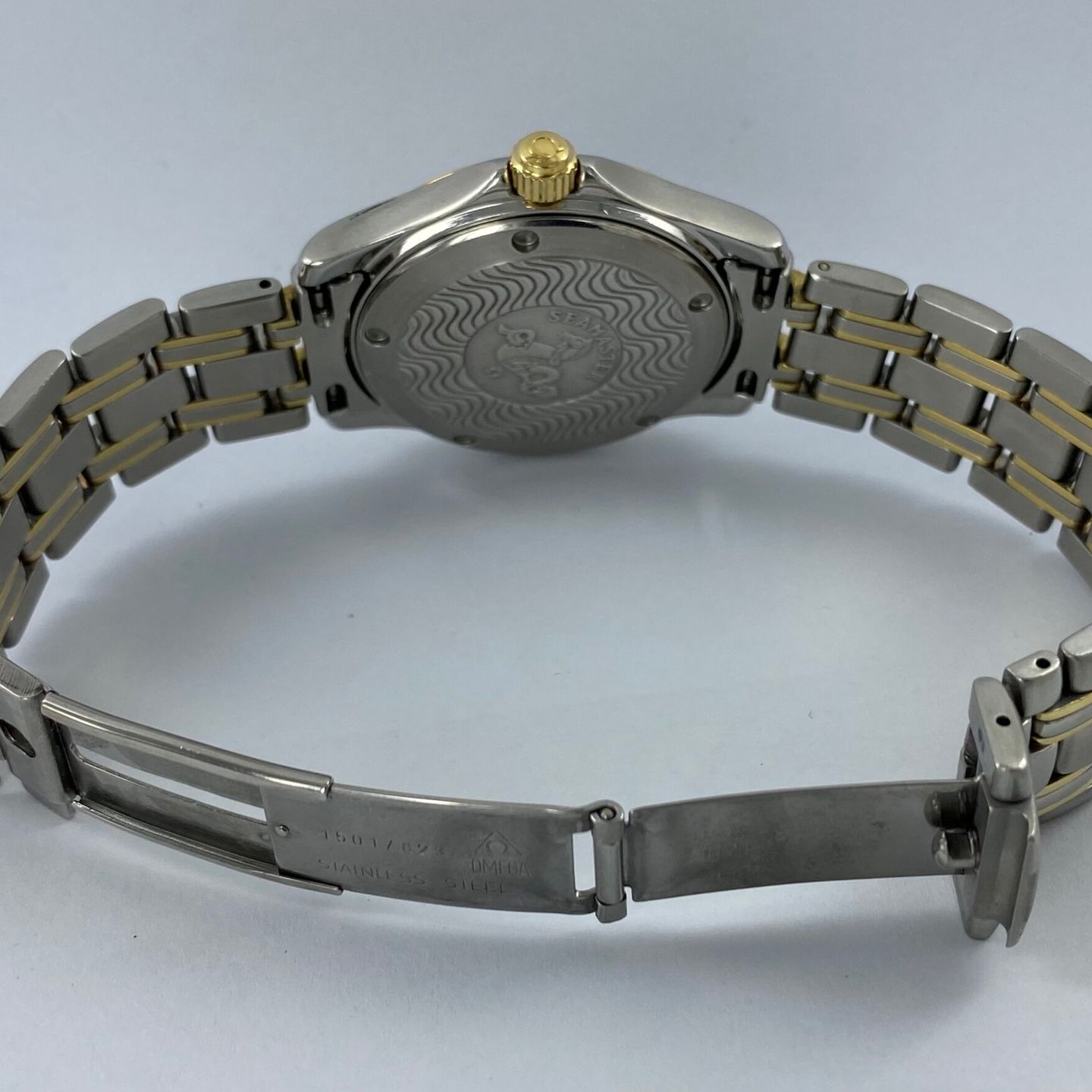 Omega Seamaster - (Unknown (random serial)) - Black dial 36 mm Gold/Steel case (8/8)