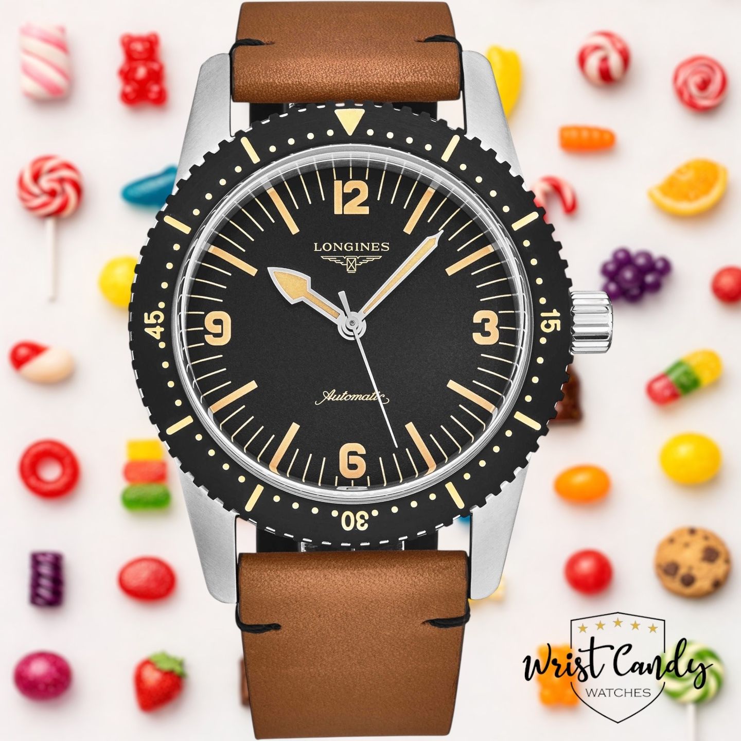 Longines Skin Diver L2.822.4.56.2 (2024) - Zwart wijzerplaat 42mm Staal (1/8)